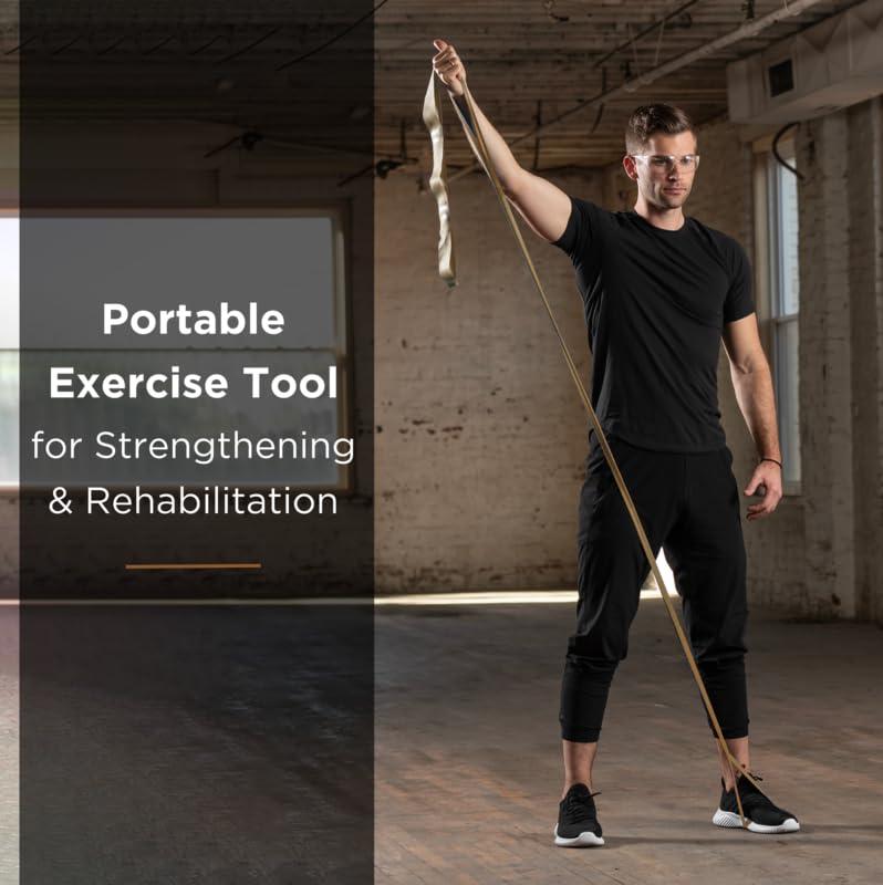 imageTHERABAND CLX Resistance Band with Loops 25 Yard Band Gold Max NonLatex Elastic Band for Exercise Mobility amp Rehab Stretching Home Workouts ColorCoded for Easy Resistance Levels
