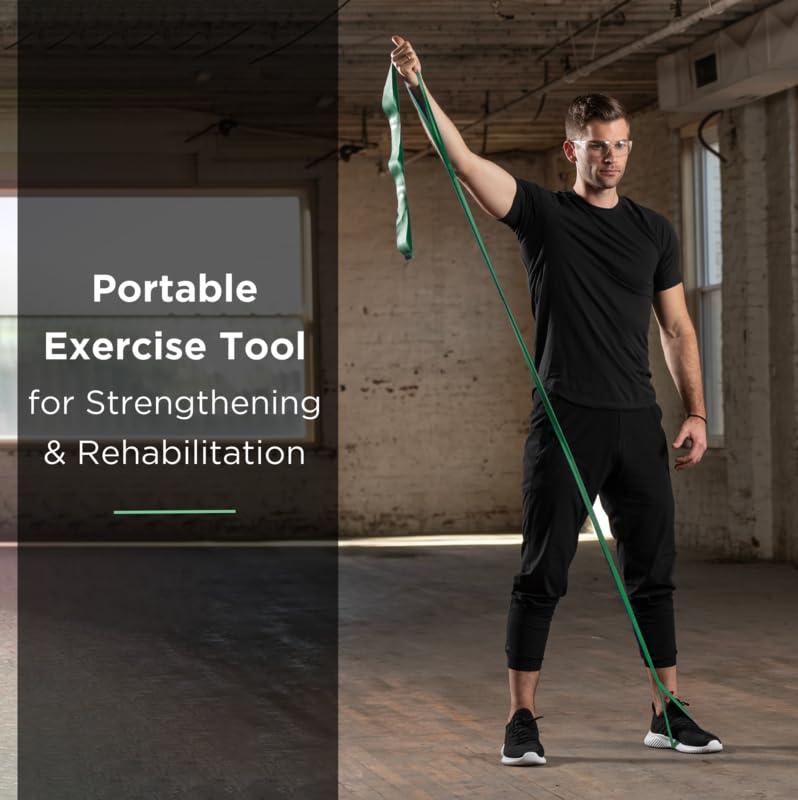 imageTHERABAND CLX Resistance Band with Loops 25 Yard Band Green Heavy NonLatex Elastic Band for Exercise Mobility amp Rehab Stretching Home Workouts ColorCoded for Easy Resistance Levels