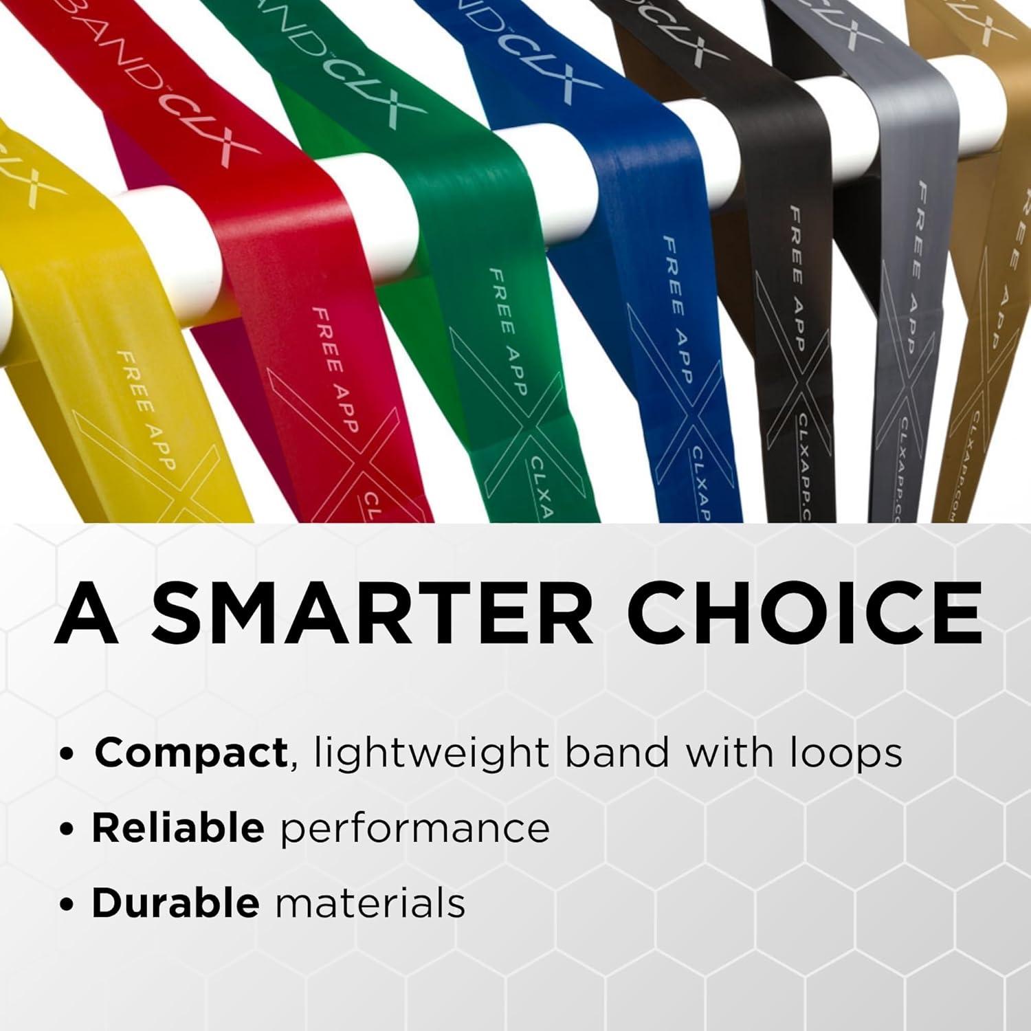 imageTHERABAND CLX Resistance Band with Loops 5 Feet Silver Super Heavy NonLatex Elastic Band for Exercise Mobility amp Rehab Stretching Home Workouts ColorCoded for Easy Resistance LevelsLevel 3 Heavy Green