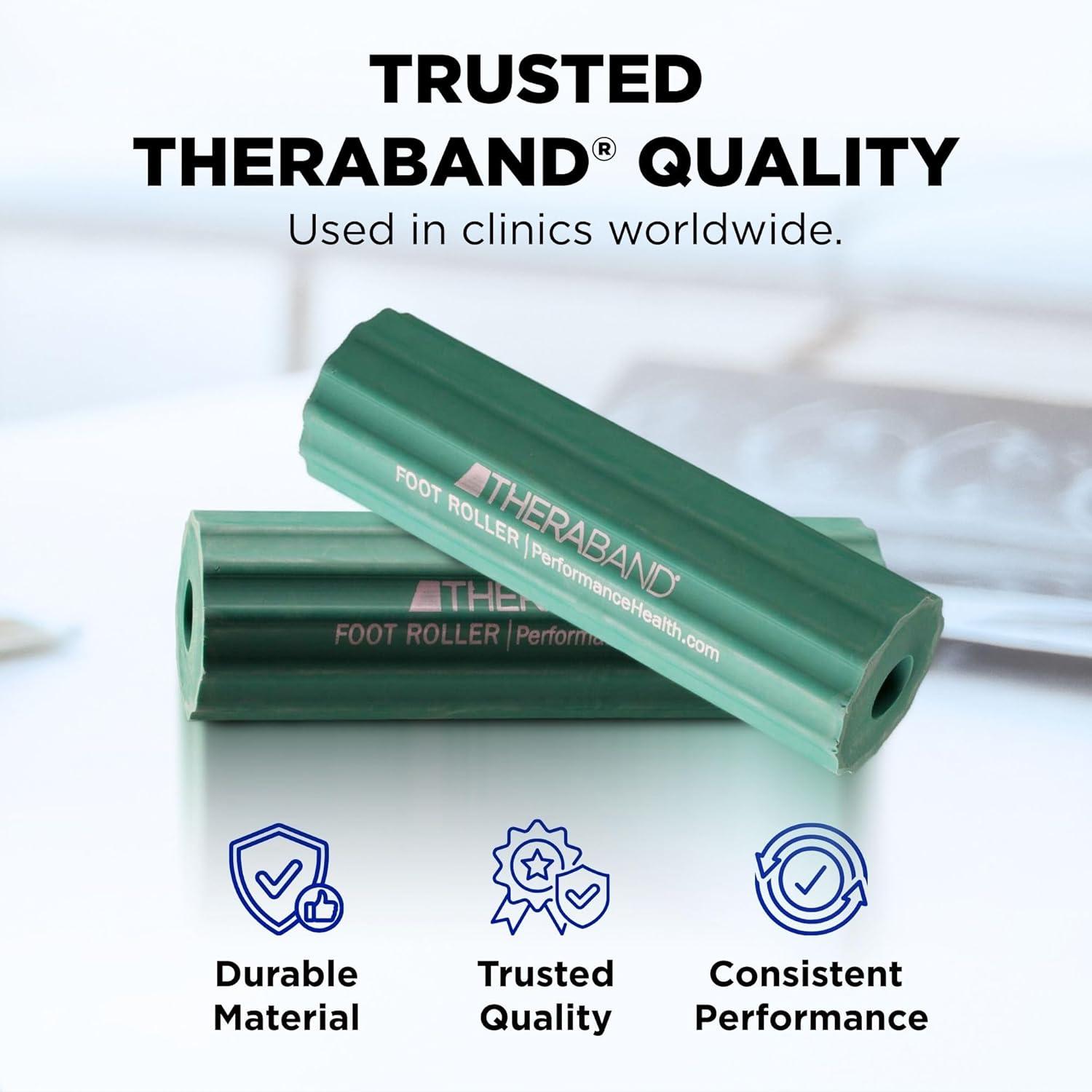 imageTHERABAND Foot Roller for Foot ReliefMassage Ball Roller for Arch Discomfort Plantar Fasciitis Treatment Heel Spurs RelieverTired FeetBest Foot Massager with Ridges for Self Myofascial ReleaseNew Version