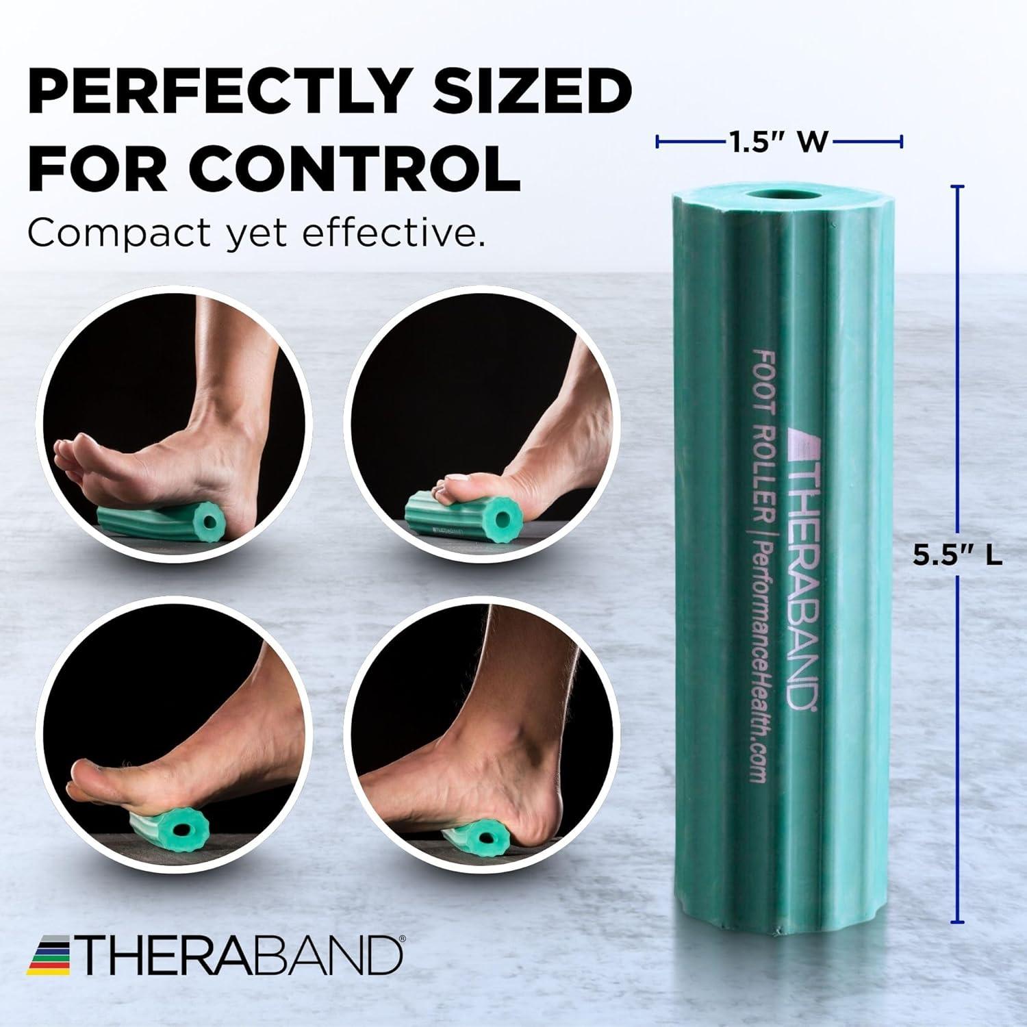 imageTHERABAND Foot Roller for Foot ReliefMassage Ball Roller for Arch Discomfort Plantar Fasciitis Treatment Heel Spurs RelieverTired FeetBest Foot Massager with Ridges for Self Myofascial ReleaseNew Version