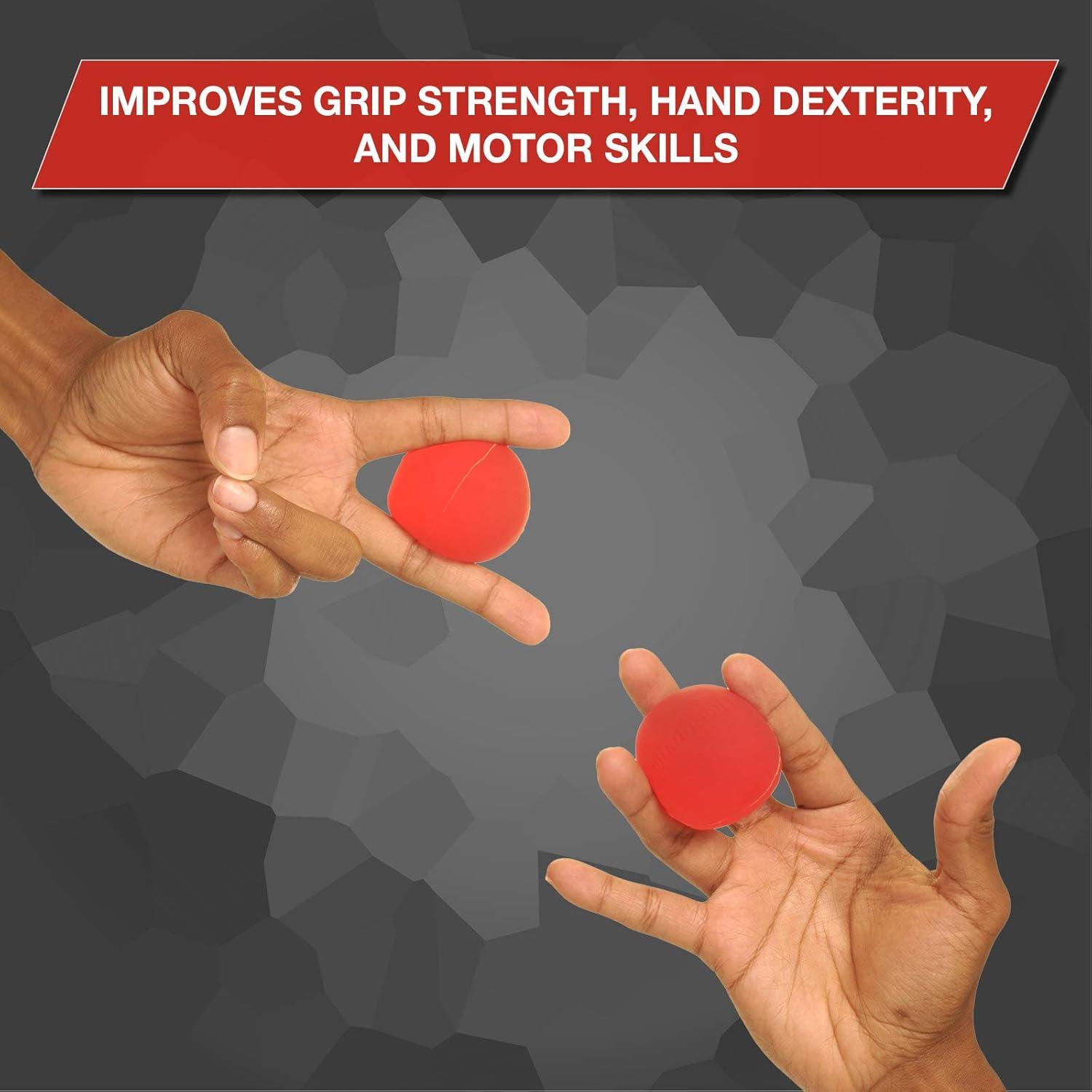imageTHERABAND Hand Exerciser Ball For Hand Wrist Finger Forearm Grip Strengthening amp Therapy Squeeze Ball to Increase Hand Flexibility amp Relieve Joint Discomfort Red Soft Beginner