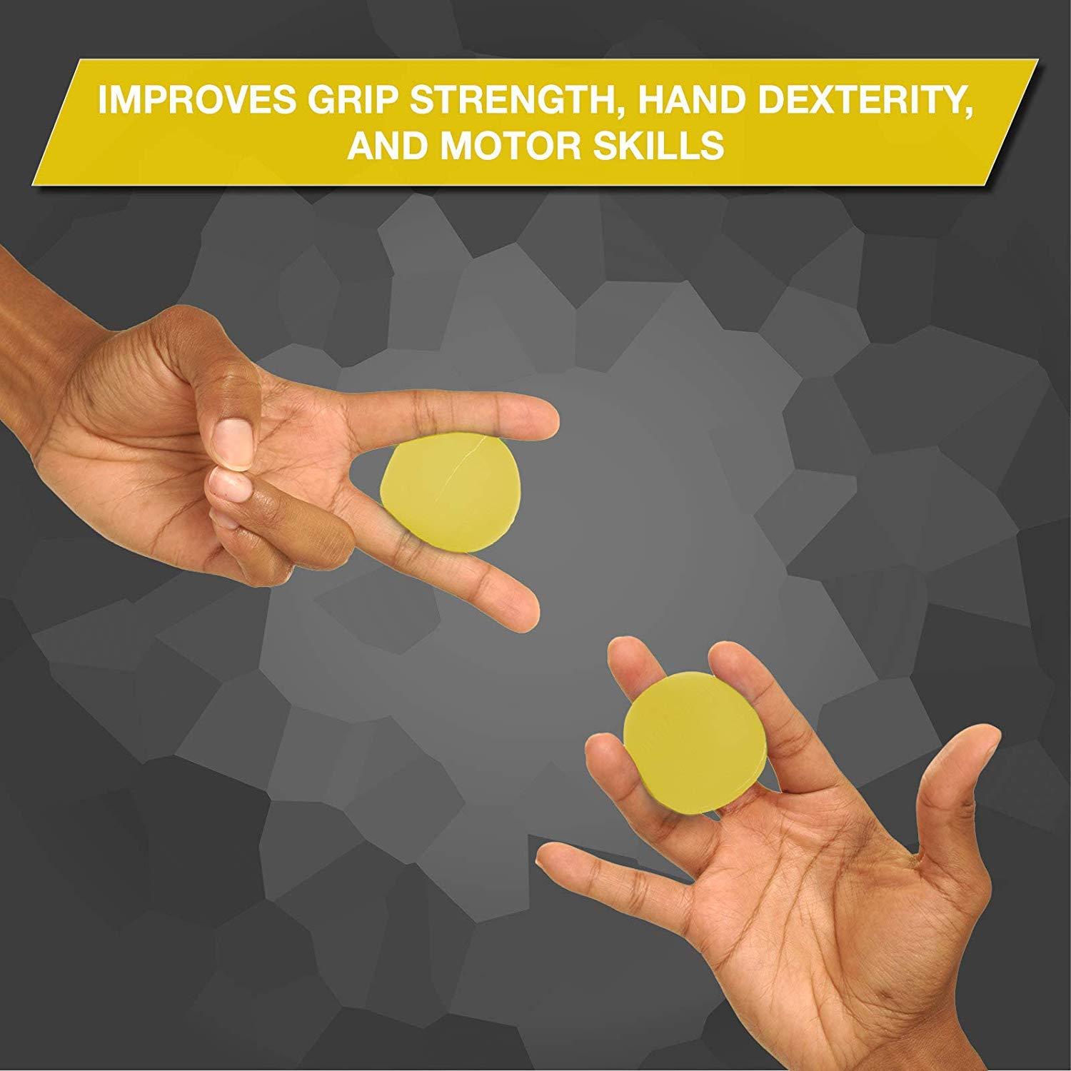 imageTHERABAND Hand Exerciser Ball For Hand Wrist Finger Forearm Grip Strengthening amp Therapy Squeeze Ball to Increase Hand Flexibility amp Relieve Joint Pain Yellow Extra Soft
