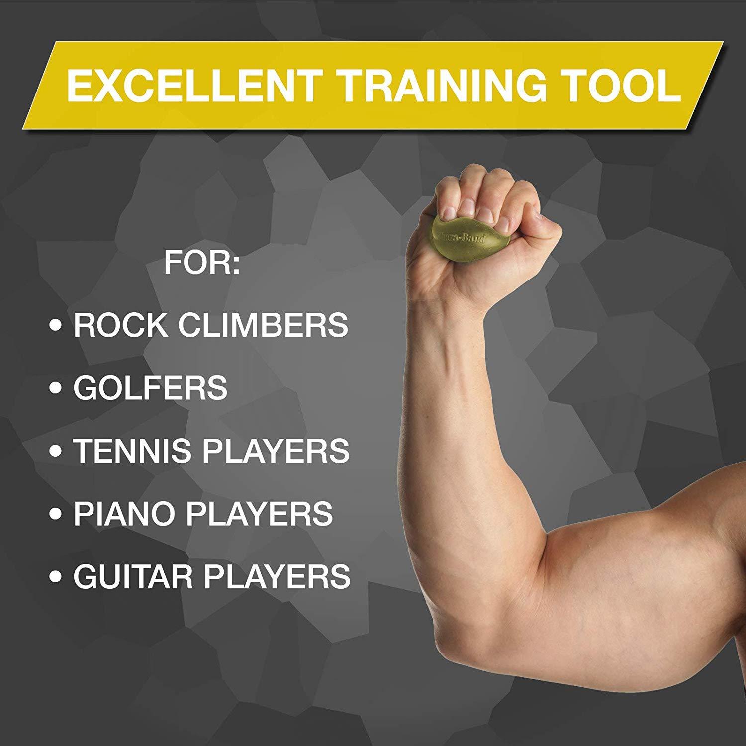 imageTHERABAND Hand Exerciser Ball For Hand Wrist Finger Forearm Grip Strengthening amp Therapy Squeeze Ball to Increase Hand Flexibility amp Relieve Joint Pain Yellow Extra Soft