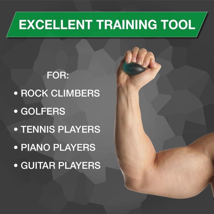 imageTHERABAND Hand Exerciser Ball For Hand Wrist Finger Forearm Grip Strengthening amp Therapy Squeeze Ball to Increase Hand Flexibility amp Relieve Joint Pain Green Medium
