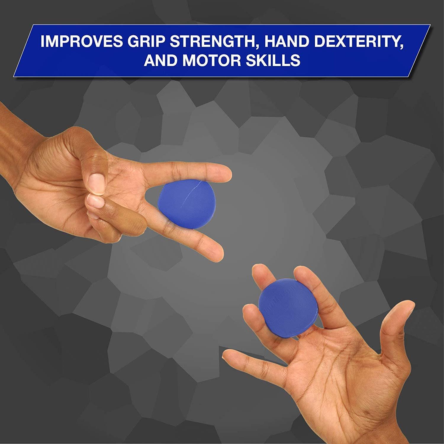 imageTHERABAND Hand Exerciser Ball For Hand Wrist Finger Forearm Grip Strengthening amp Therapy Squeeze Ball to Increase Hand Flexibility amp Relieve Joint Pain Blue Firm