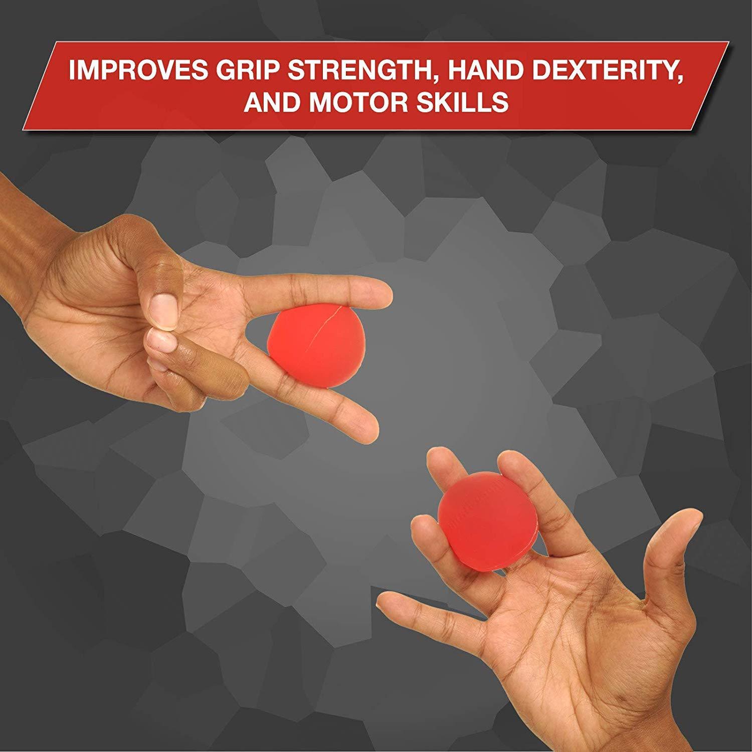 imageTHERABAND Hand Exerciser Ball For Hand Wrist Finger Forearm Grip Strengthening amp Therapy Squeeze Ball to Increase Hand Flexibility amp Relieve Joint Pain Red Soft Beginner