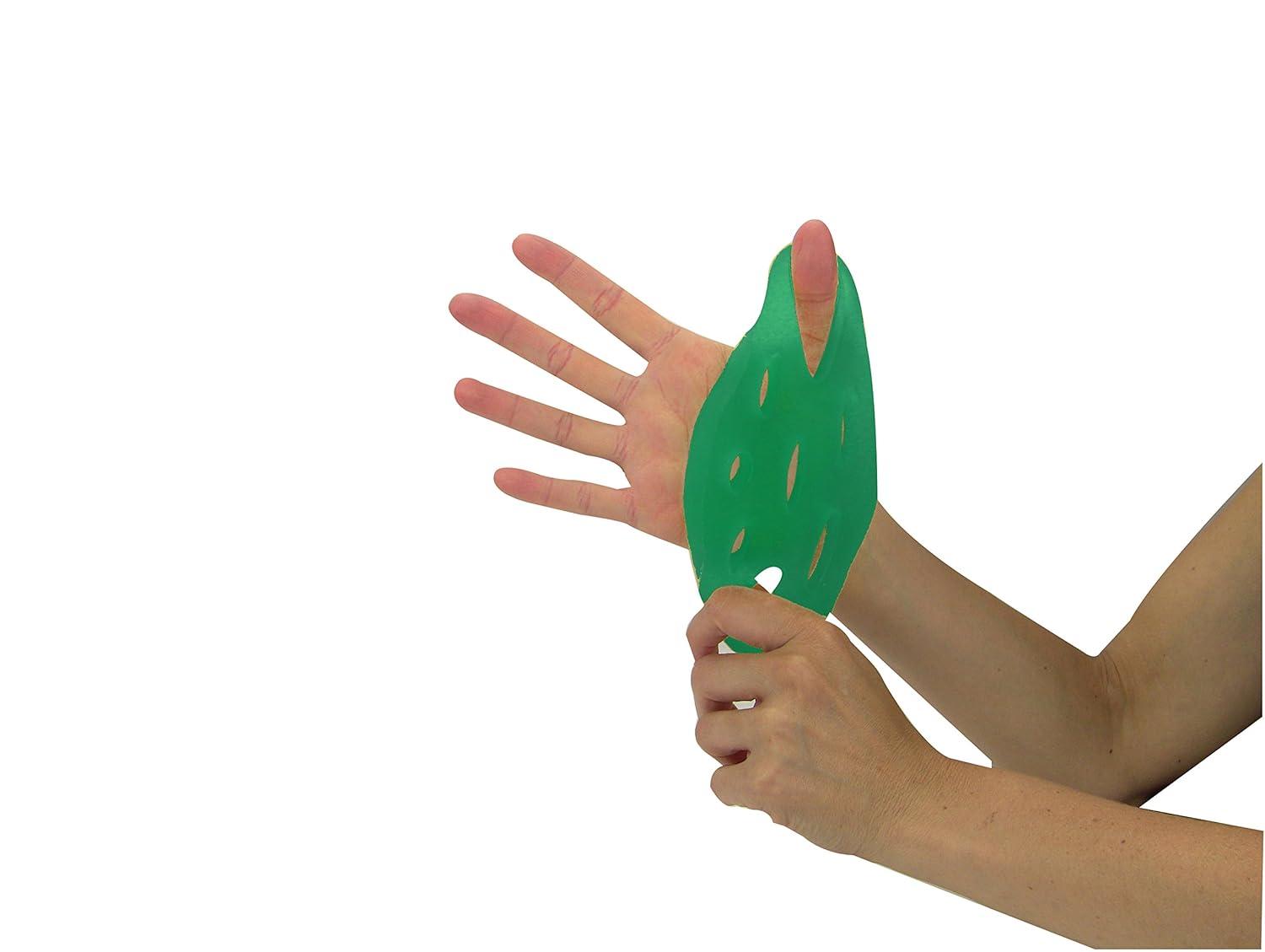 imageTHERABAND Hand Xtrainer NonLatex Hand Exerciser for Progressive Hand Therapy Strengthen Fingers Hands and Forearms Grip Trainer Strengthener Helps Relieve Joint Pain Green Medium Intermediate