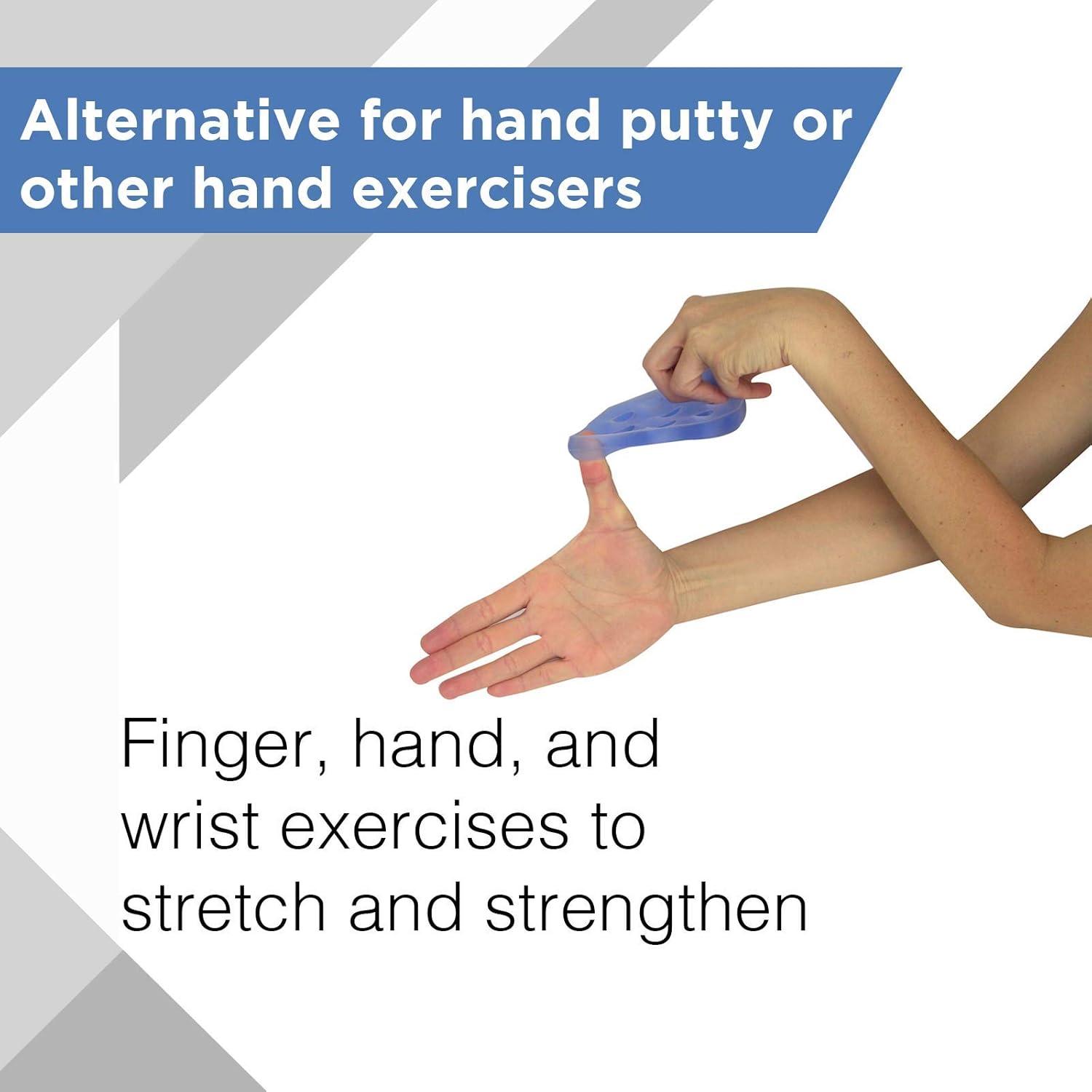 imageTHERABAND Hand Xtrainer NonLatex Hand Exerciser for Progressive Hand Therapy Strengthen Fingers Hands and Forearms Grip Trainer Strengthener Helps Relieve Joint Pain Blue Firm Advanced