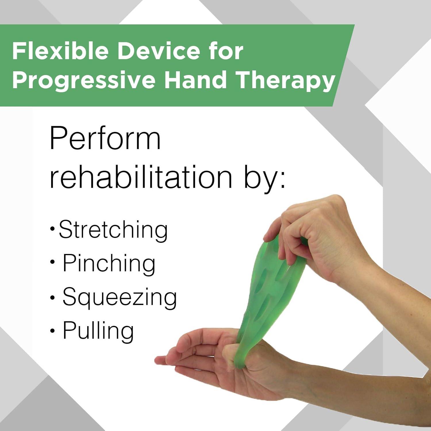 imageTHERABAND Hand Xtrainer NonLatex Hand Exerciser for Progressive Hand Therapy Strengthen Fingers Hands and Forearms Grip Trainer Strengthener Helps Relieve Joint Pain Green Medium Intermediate