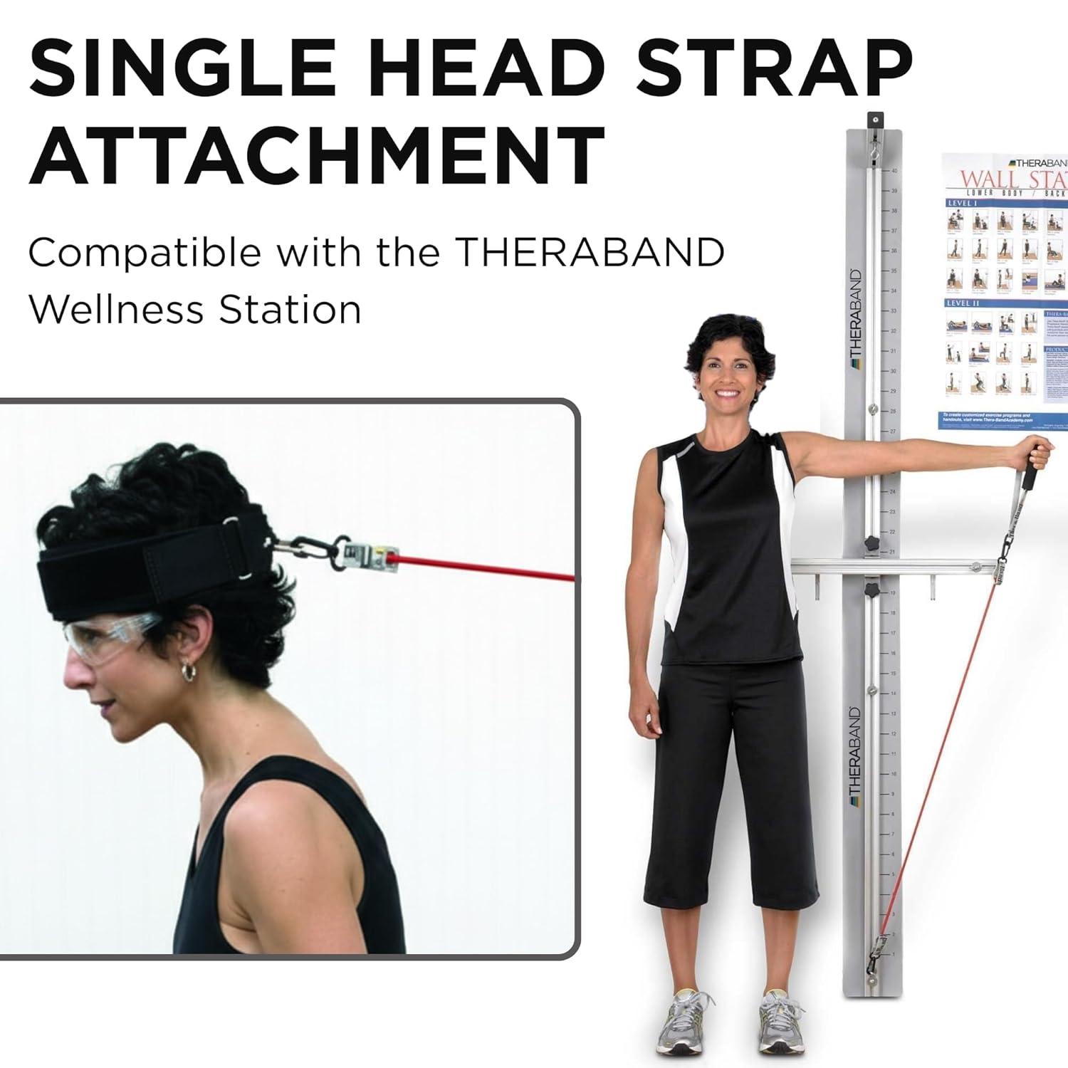 imageTHERABAND Head Strap Attachment for Wellness Exercise amp Wall Station Adjustable Neck Exercise Strap Durable Fabric Construction Professional Rehab Accessory