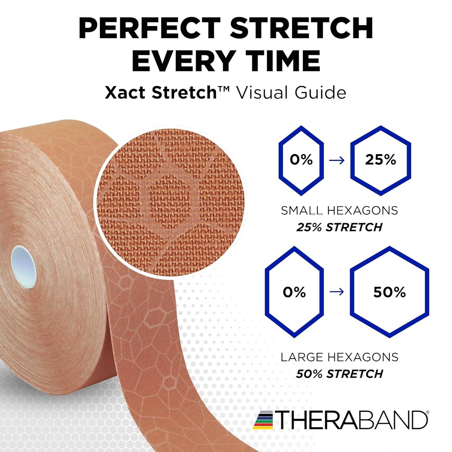 imageTHERABAND Kinesiology Tape BeigeBeige 2 X 1033 Foot Bulk Roll with XactStretch Indicators LongLasting Athletic Tape for Shoulder amp Knee LatexFree Sports Tape Water Resistant CuttoLength