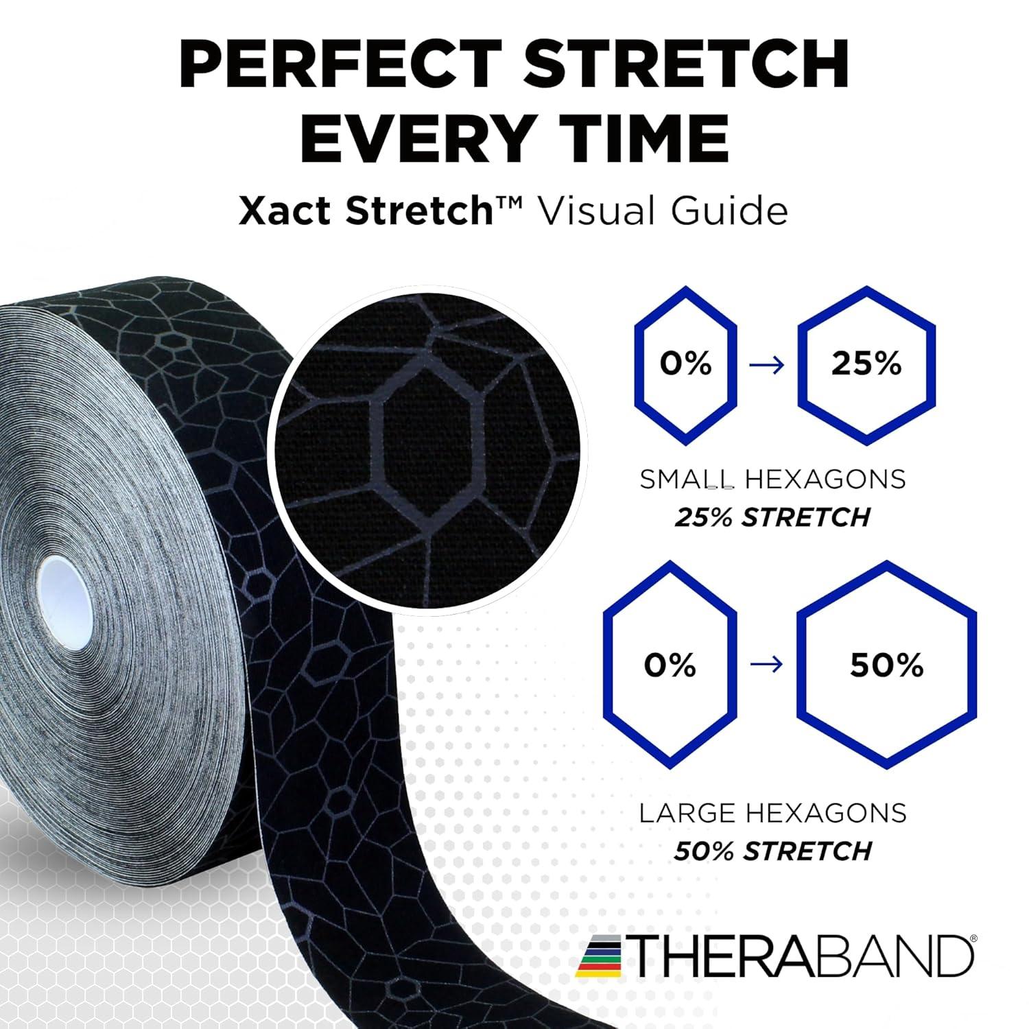 imageTHERABAND Kinesiology Tape BlackGray 2 X 1033 Foot Bulk Roll with XactStretch Indicators LongLasting Athletic Tape for Shoulder amp Knee LatexFree Sports Tape Water Resistant CuttoLength