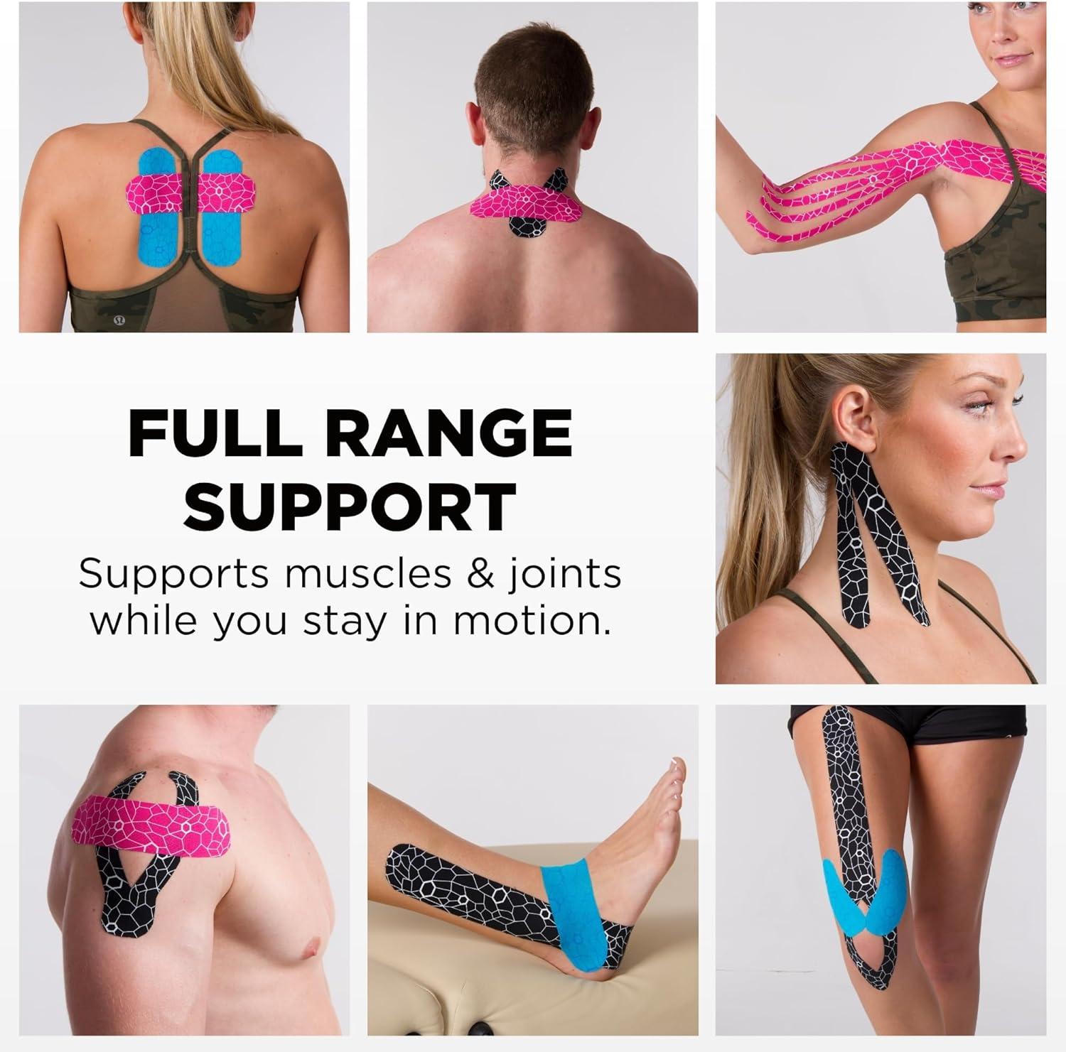 imageTHERABAND Kinesiology Tape Waterproof Physio Tape for Muscle amp Joint Support Standard Roll with XactStretch Application Indicators 2 Inch x 164 Foot Roll BeigeBeige