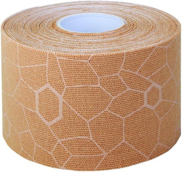 imageTHERABAND Kinesiology Tape Waterproof Physio Tape for Muscle amp Joint Support Standard Roll with XactStretch Application Indicators 2 Inch x 164 Foot Roll BeigeBeige