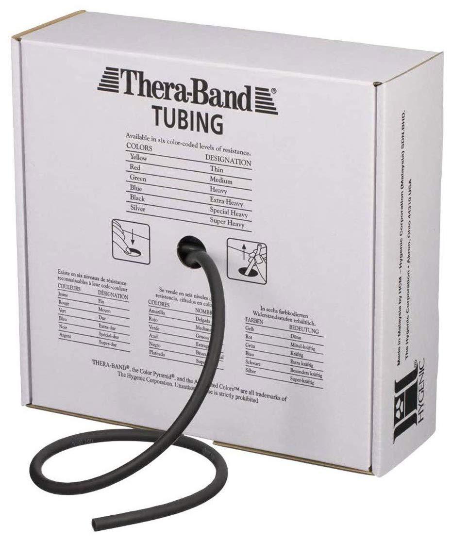 imageTHERABAND Latex Resistance Tubing Green Heavy Level 3 100 ft Roll Professional Grade Resistance Band for Exercise Upper and Lower Body Workouts CuttoLength ColorCoded LevelsLevel 5 Special Heavy Black