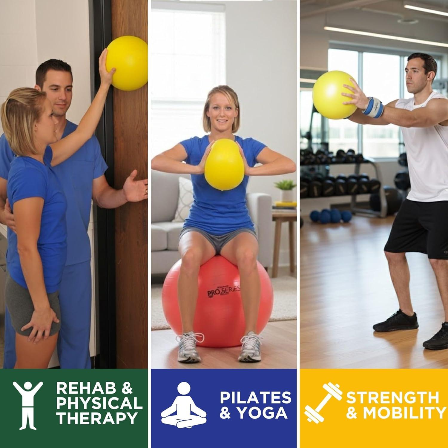 imageTHERABAND Mini Ball 9Inch Pilates amp Yoga Exercise Ball Small Inflatable Core Ball for Stability Balance Rehab Physical Therapy amp AtHome Workouts Soft NonSlip Surface New Version