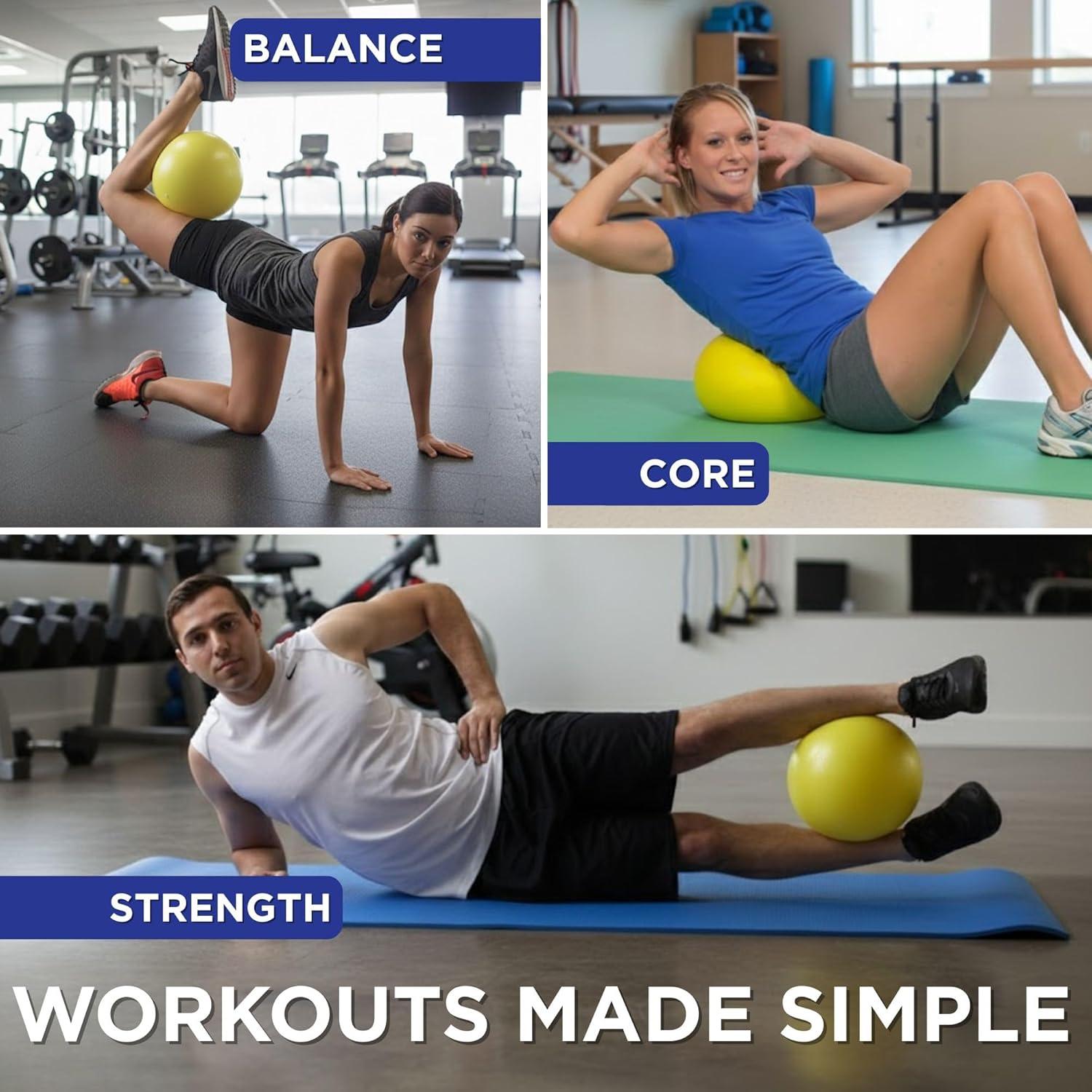 imageTHERABAND Mini Ball 9Inch Pilates amp Yoga Exercise Ball Small Inflatable Core Ball for Stability Balance Rehab Physical Therapy amp AtHome Workouts Soft NonSlip Surface New Version