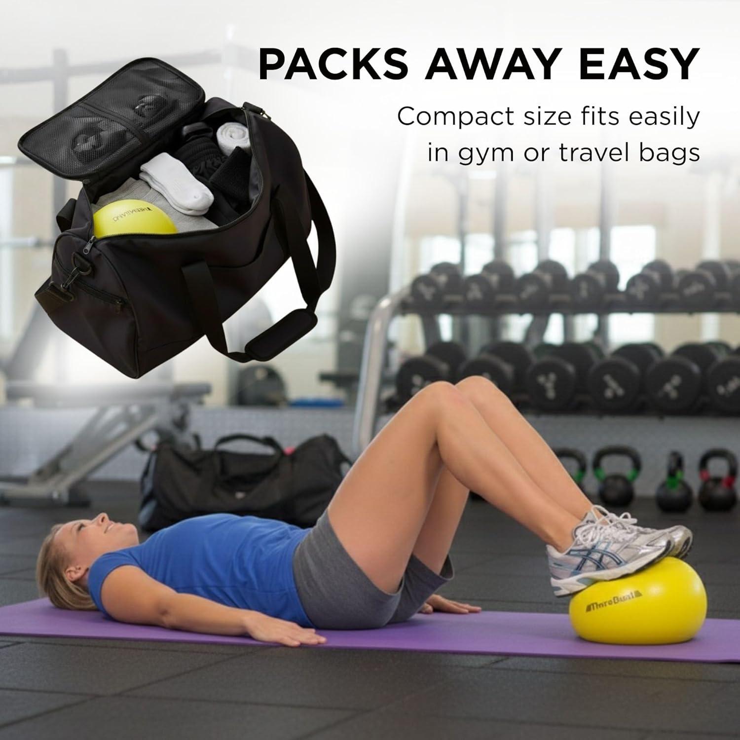 imageTHERABAND Mini Ball 9Inch Pilates amp Yoga Exercise Ball Small Inflatable Core Ball for Stability Balance Rehab Physical Therapy amp AtHome Workouts Soft NonSlip Surface New Version