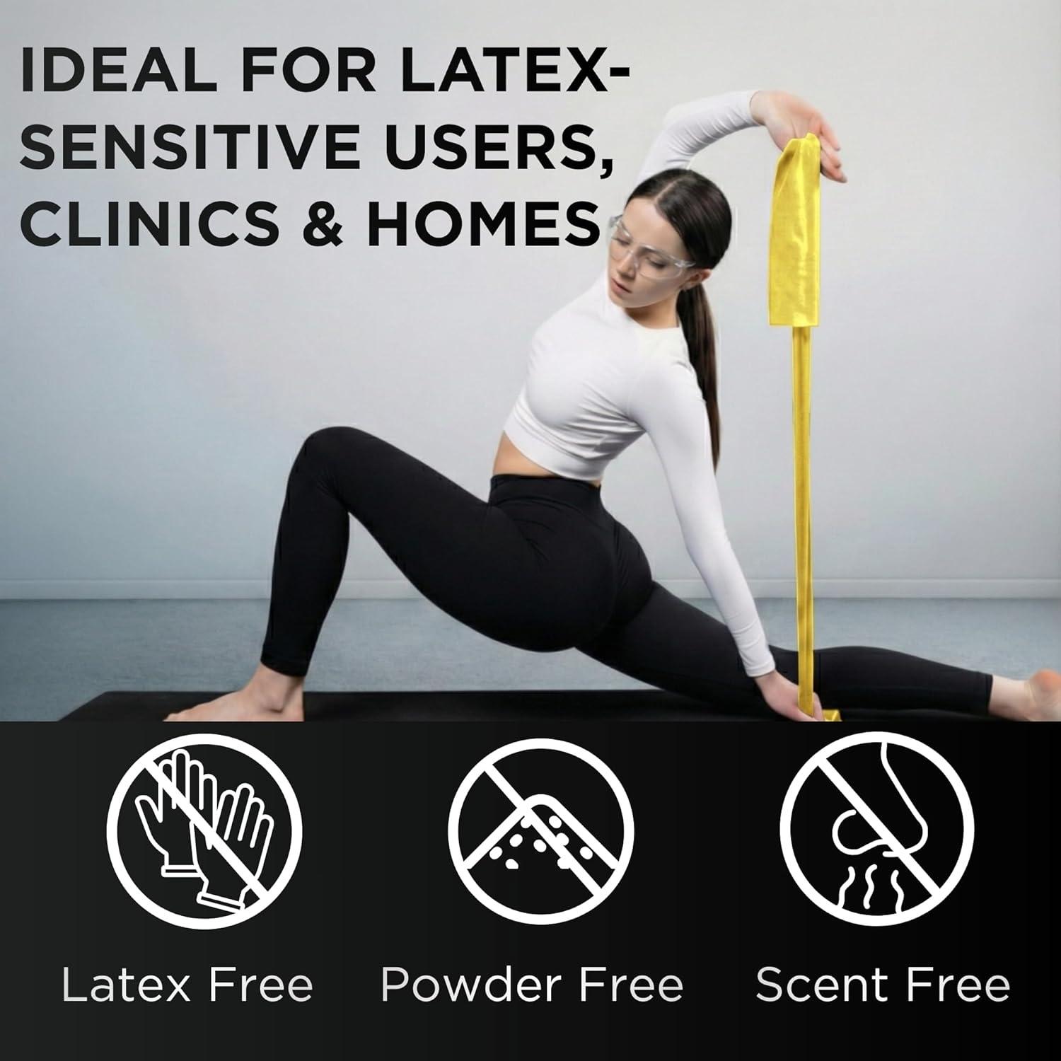 imageTHERABAND Resistance Band Yellow Light 50Yard Roll LatexFree Elastic Band for Exercise Physical Therapy Yoga Pilates Stretching Home Workouts CuttoLength ColorCoded LevelsLevel 1 Light Yellow