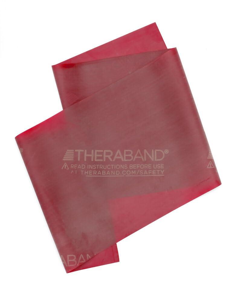 imageTHERABAND Resistance Bands 5 Foot 15 Count Professional Latex Elastic Bands For Upper amp Lower Body Exercise Physical Therapy Pilates AtHome Workouts amp Rehab Heavy Green Intermediate Level 3Red