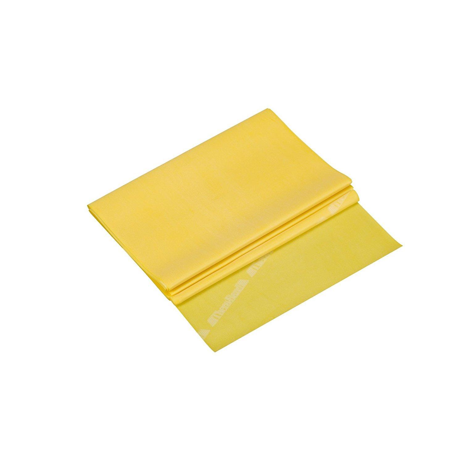 imageTHERABAND Resistance Bands 5 Foot 15 Count Professional Latex Elastic Bands For Upper amp Lower Body Exercise Physical Therapy Pilates AtHome Workouts amp Rehab Heavy Green Intermediate Level 3Yellow