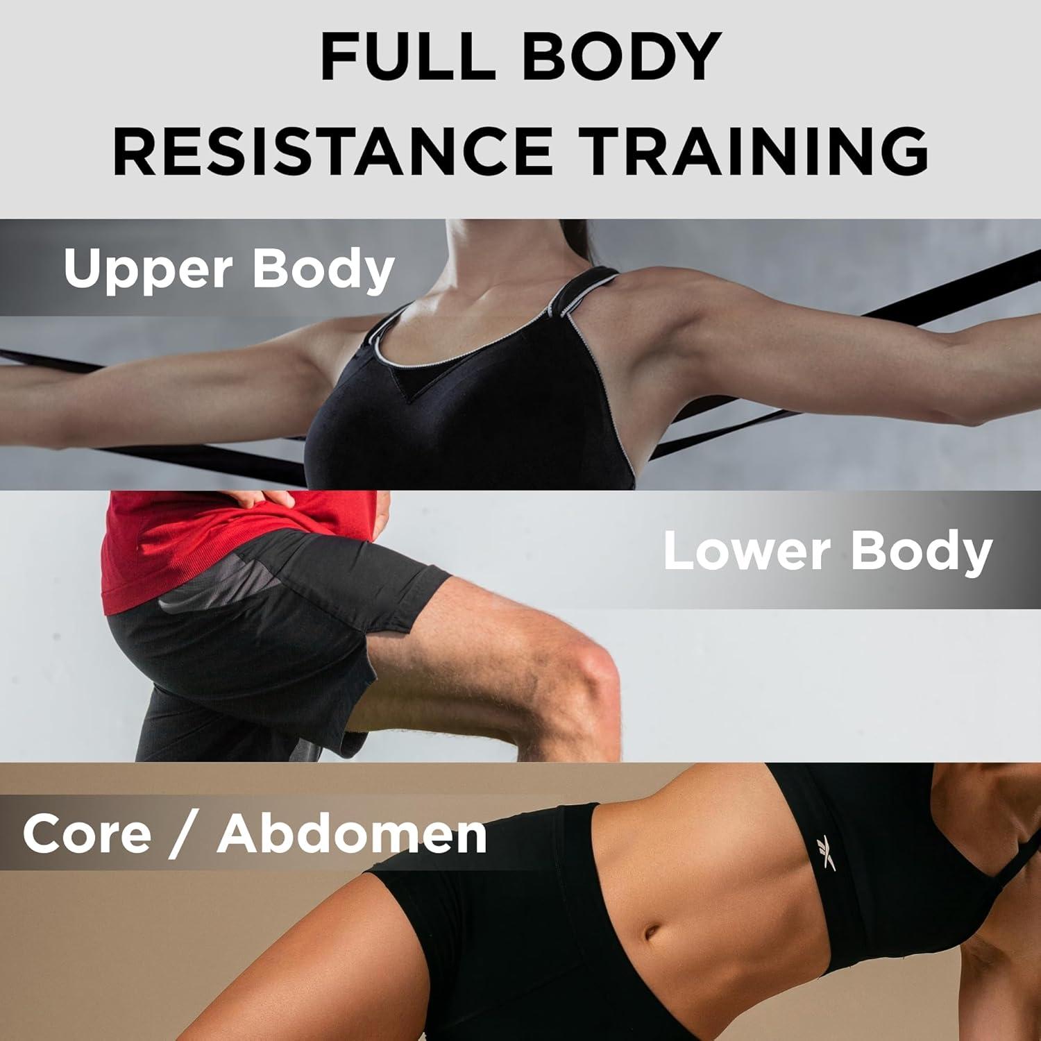 imageTHERABAND Resistance Bands Set Elastic Bands for Exercise amp Physical Therapy Strength Training for Upper amp Lower Body FitnessLatex