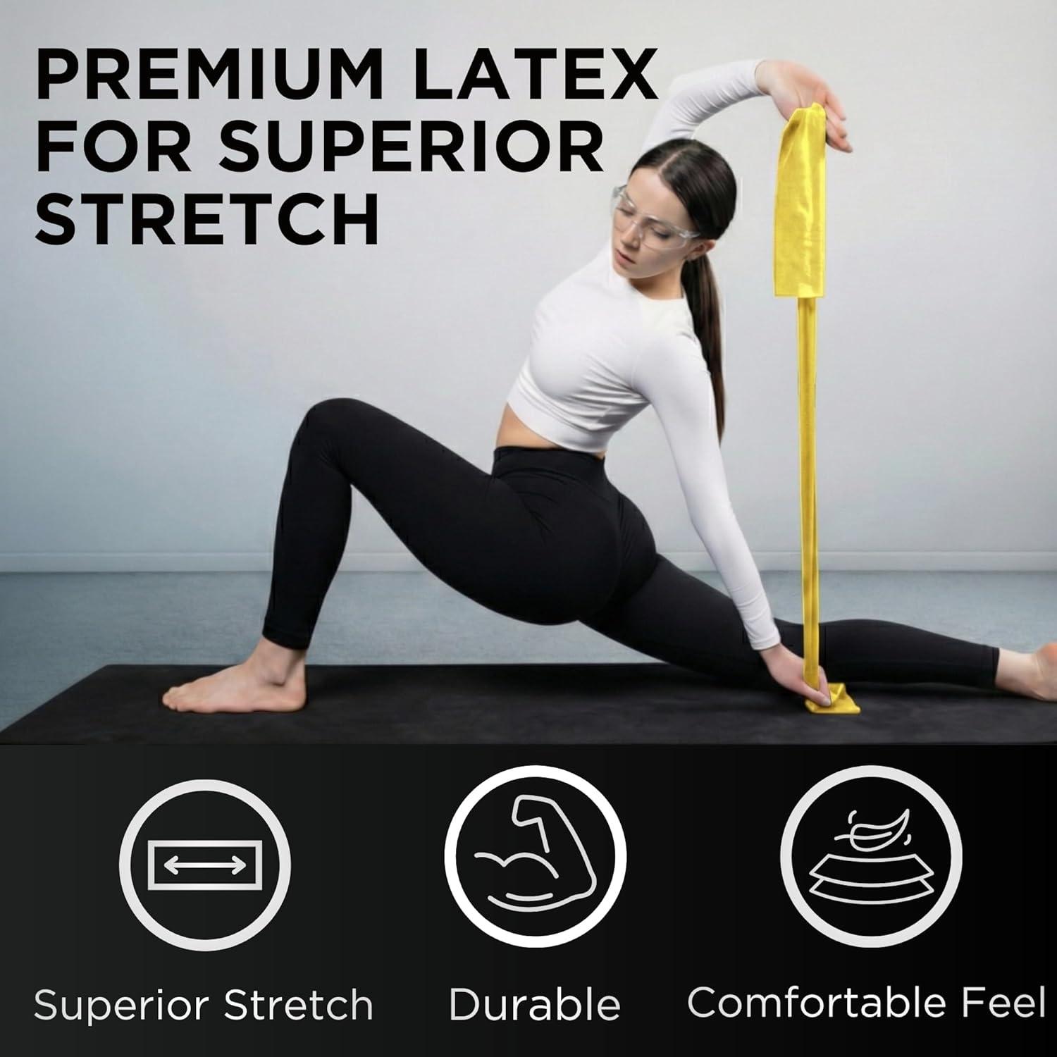 imageTHERABAND Resistance Bands Set Elastic Bands for Exercise amp Physical Therapy Strength Training for Upper amp Lower Body FitnessLatex