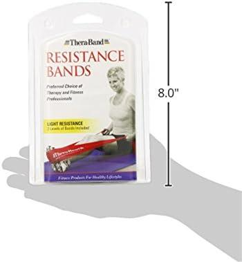 imageTHERABAND Resistance Bands Set Elastic Bands for Exercise amp Physical Therapy Strength Training for Upper amp Lower Body FitnessLatex