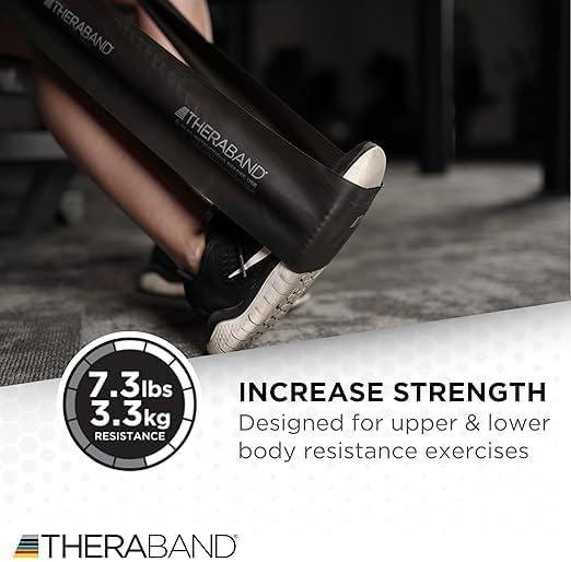 imageTHERABAND Resistance Bands Set Professional NonLatex Elastic BandBlueBlack Advanced Set 1