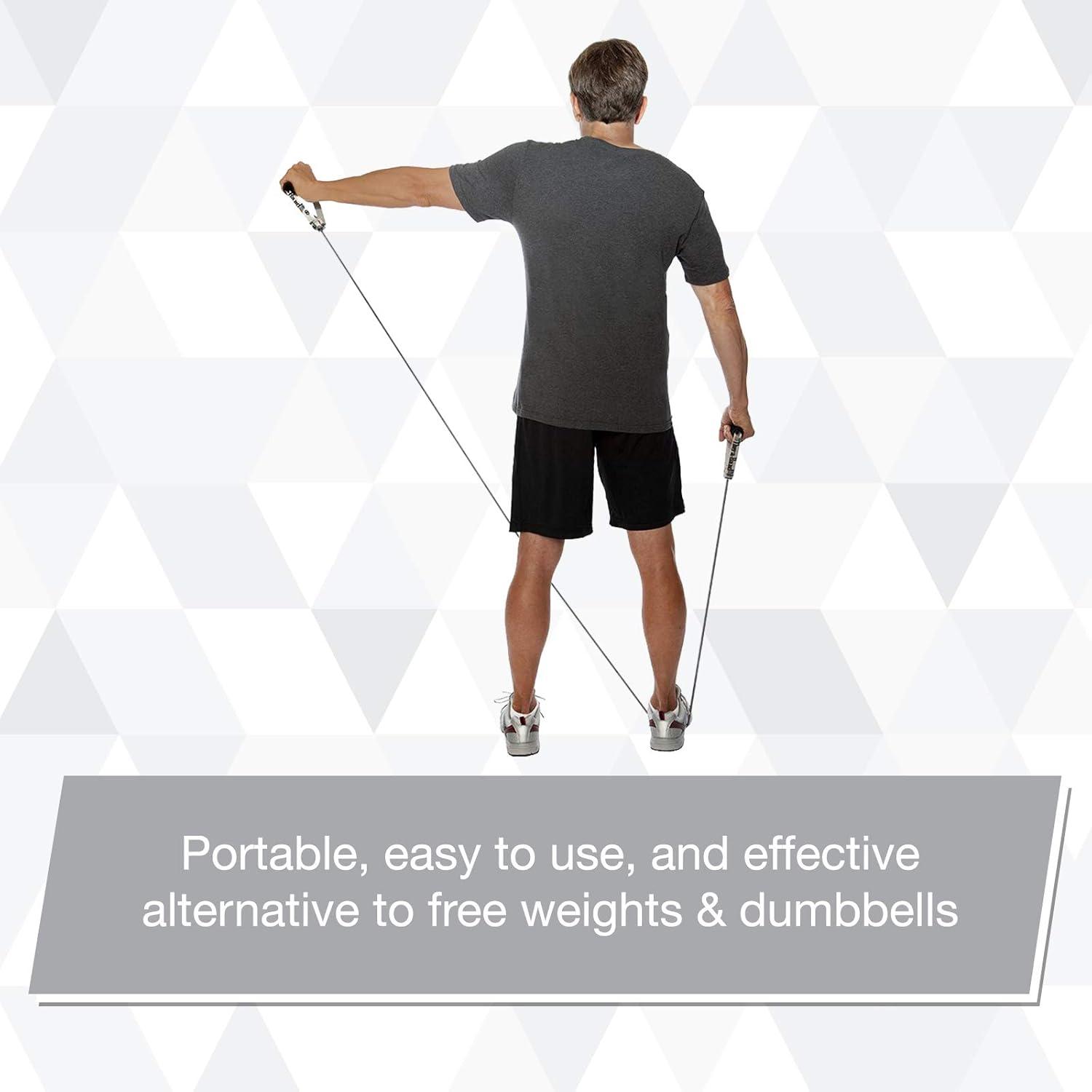 imageTHERABAND Resistance Tubes Professional Latex Elastic Tubing with Soft Handles amp Door Anchor for Physical Therapy Pilates AtHome Workouts and Rehab 48 Inch Silver Super Heavy Level 7