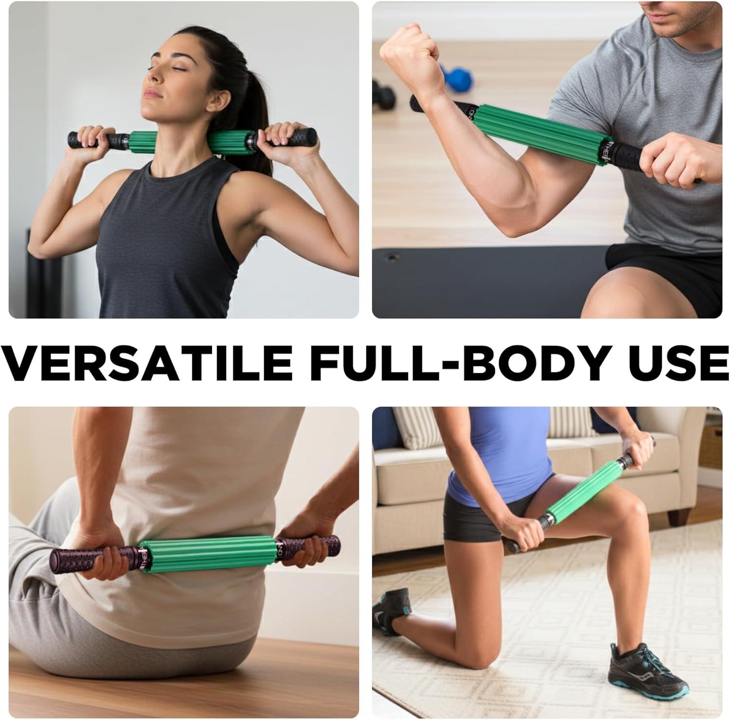 imageTHERABAND Roller Massager 1921 Retractable Muscle Massage Stick for FullBody Use Deep Tissue amp Trigger Point SelfMassage Portable Handheld Fascia Release Tool for Runners AthletesPortable
