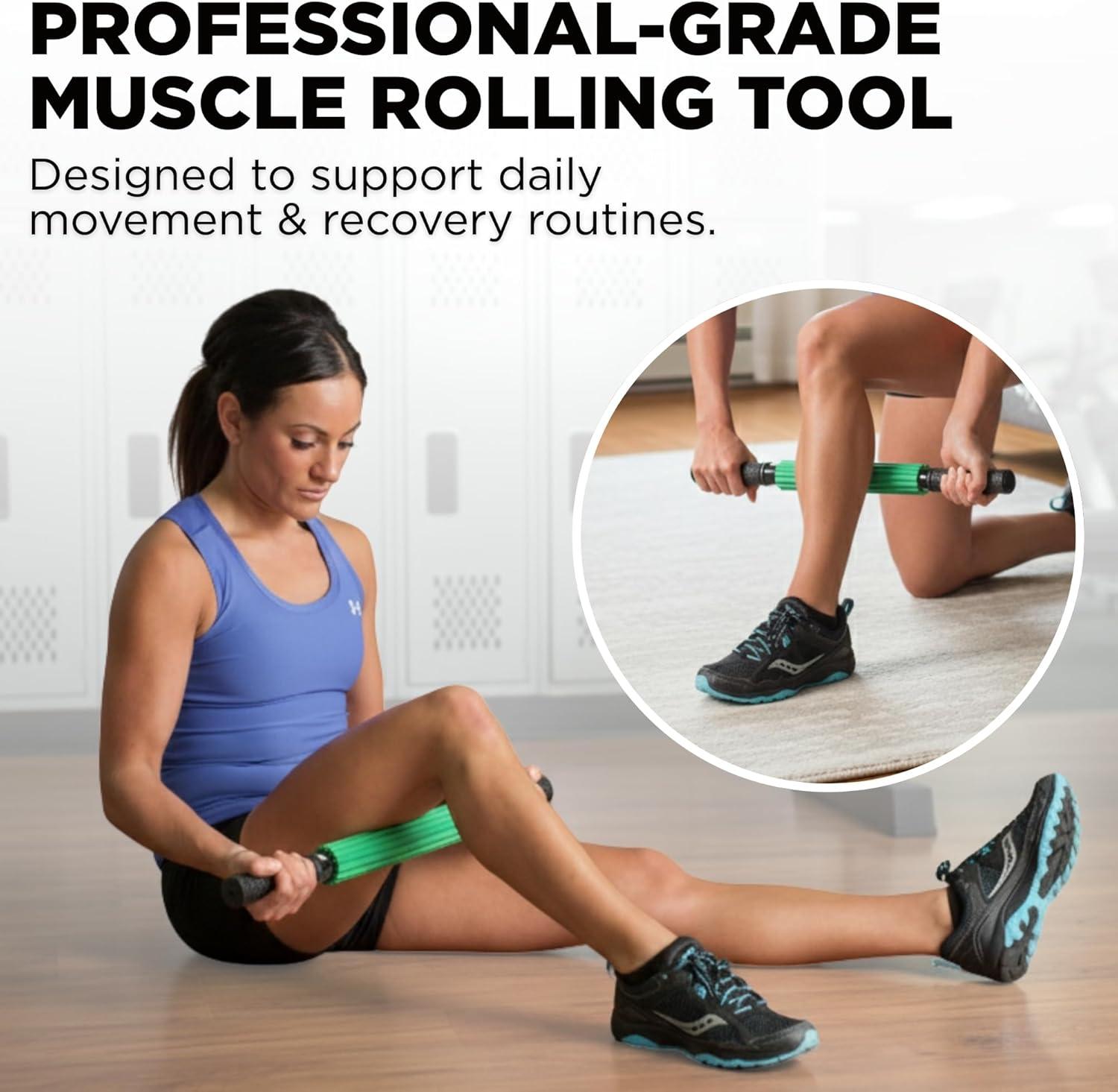 imageTHERABAND Roller Massager 1921 Retractable Muscle Massage Stick for FullBody Use Deep Tissue amp Trigger Point SelfMassage Portable Handheld Fascia Release Tool for Runners AthletesPortable