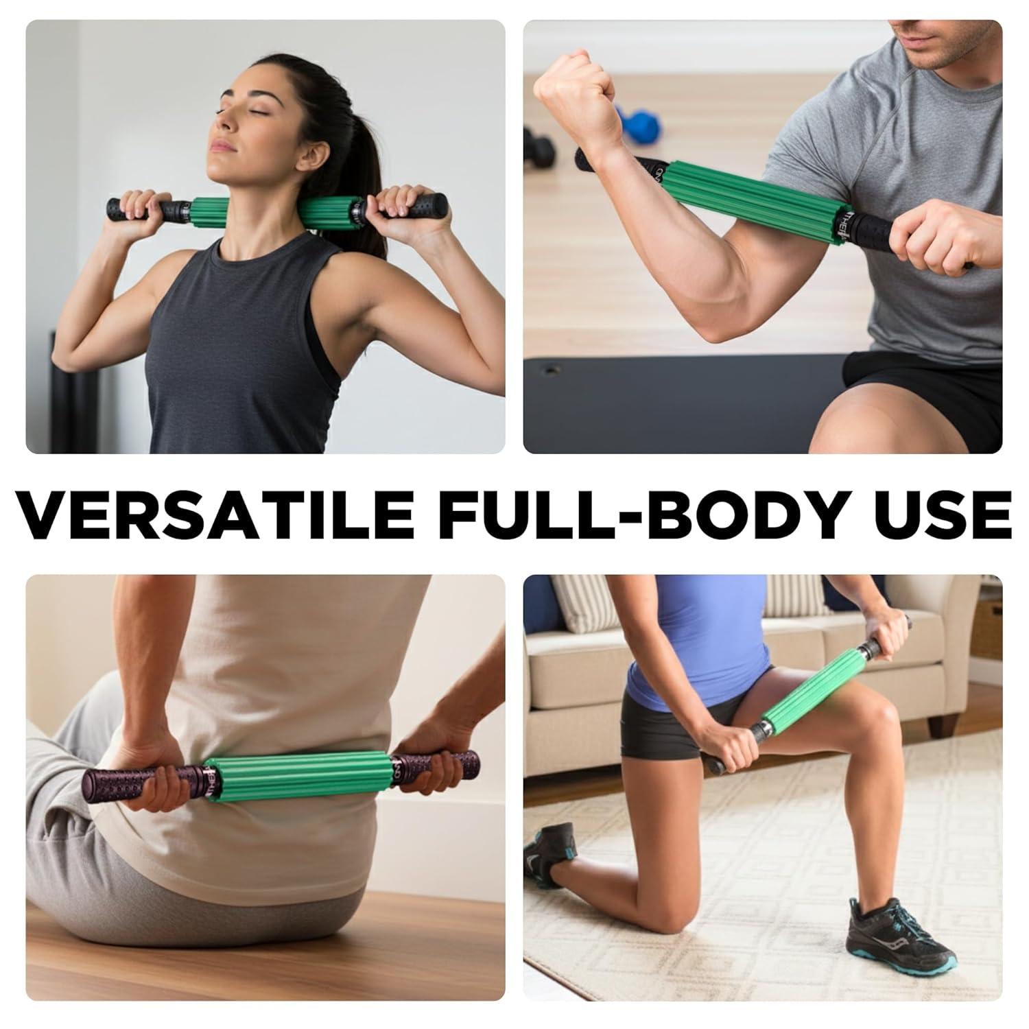 imageTHERABAND Roller Massager Stick Standard Deep Tissue Muscle Roller for Legs Back Calves Athletes amp Runners Foam Roller Stick for Muscle Massage Trigger Point Tool 21 Manual Massager