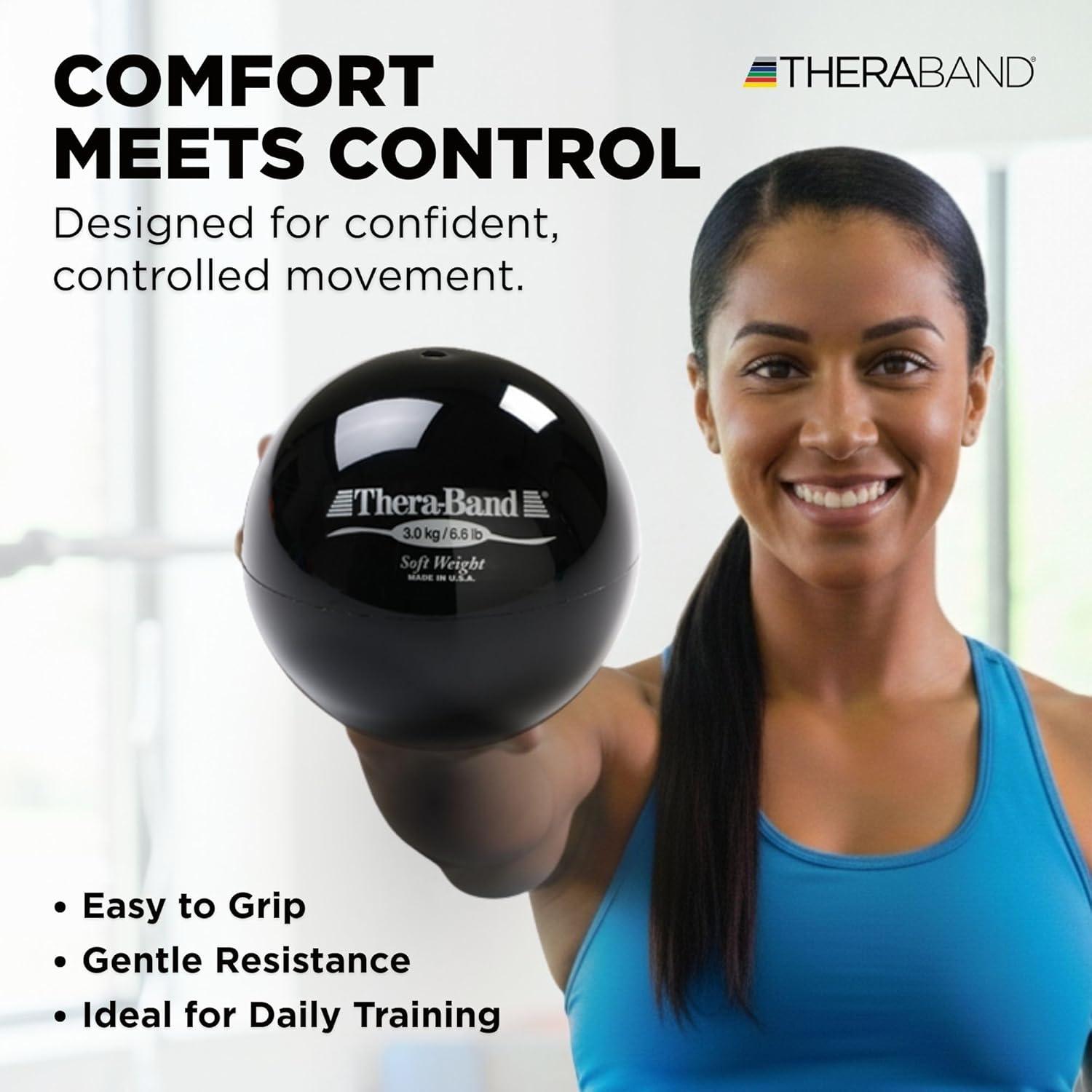 imageTHERABAND Soft Weight 66 Lb 45 BallShaped Isotonic Exercise Balls for Physical Therapy Weighted Ball Set for Pilates Shoulder Strength amp Rehab ColorCoded Portable amp Easy to Grip