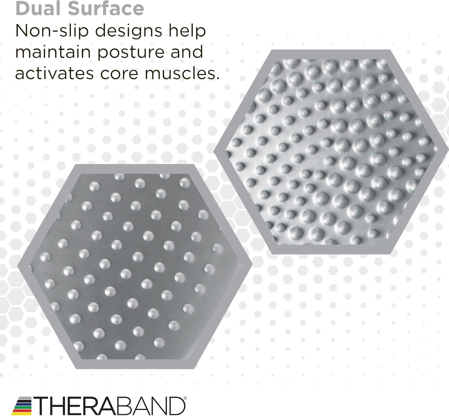 imageTHERABAND Stability Disc 13Inch Silver LatexFree PreInflated Balance Cushion for Core Strength Wobble Seat for Posture amp Active Sitting Wobble Disc for Office Chair or Rehab