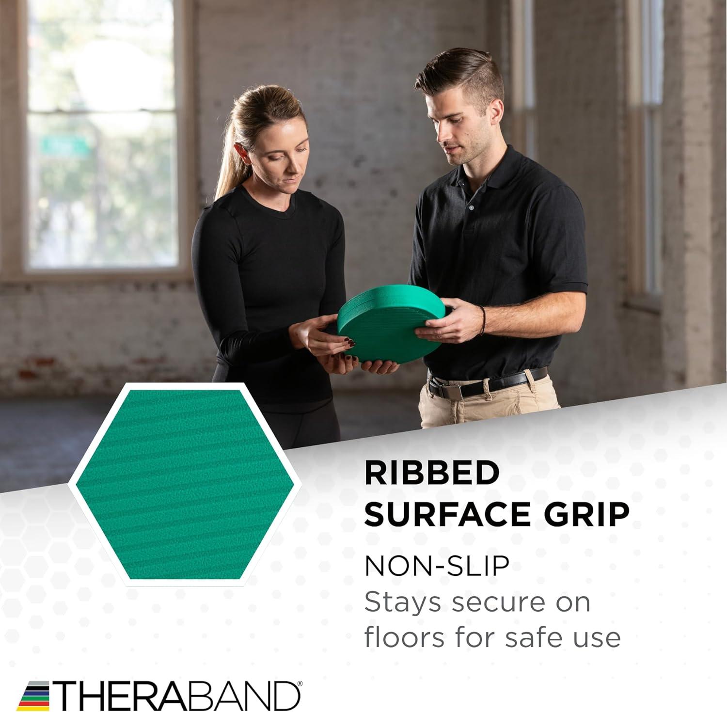imageTHERABAND Stability Trainer Pad Beginner Level Firm Green Foam Balance Pad for Physical Therapy Exercise Pad for Core Strength Lightweight NonSlip Balance Trainer Portable Foam Pad for Home or Clinic Use