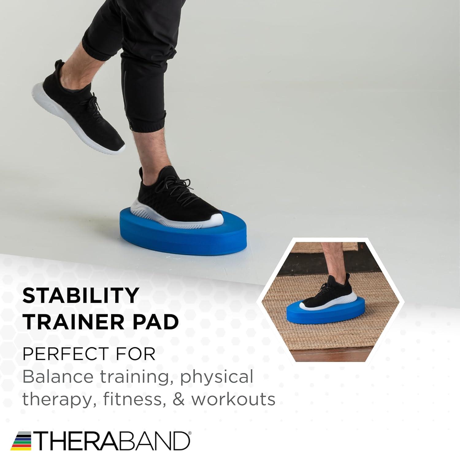 imageTHERABAND Stability Trainer Pad Intermediate Level Soft Blue Foam Balance Pad for Physical Therapy Exercise Pad for Core Strength Lightweight NonSlip Balance Trainer Portable Foam Pad for Home or Clinic Use