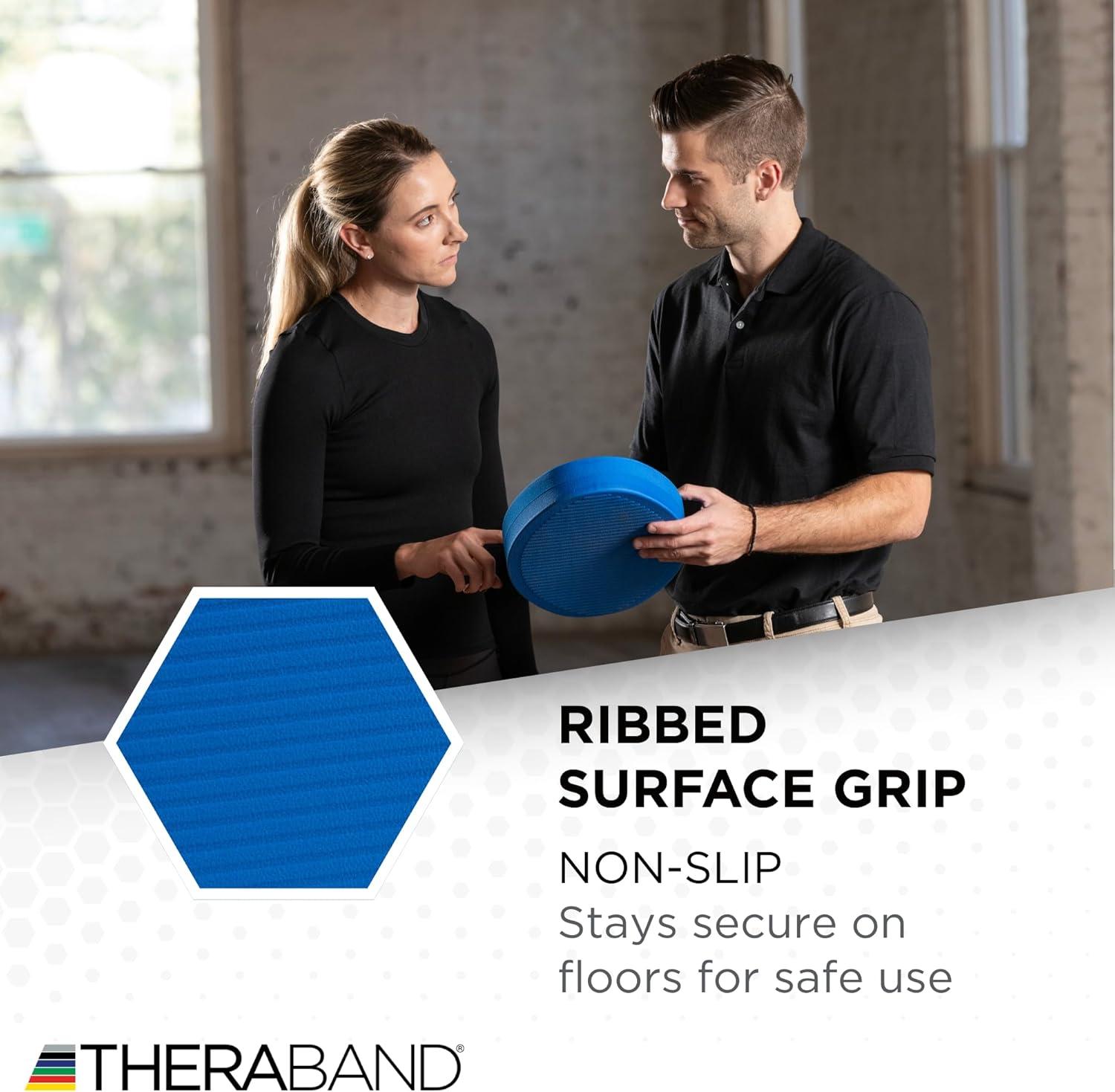 imageTHERABAND Stability Trainer Pad Intermediate Level Soft Blue Foam Balance Pad for Physical Therapy Exercise Pad for Core Strength Lightweight NonSlip Balance Trainer Portable Foam Pad for Home or Clinic Use
