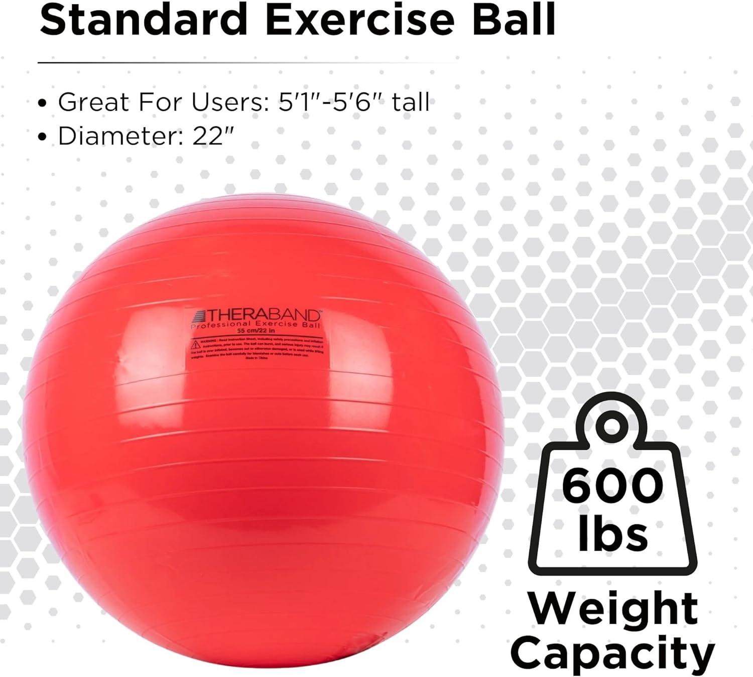 imageTHERABAND Standard Exercise BallRed 55cm