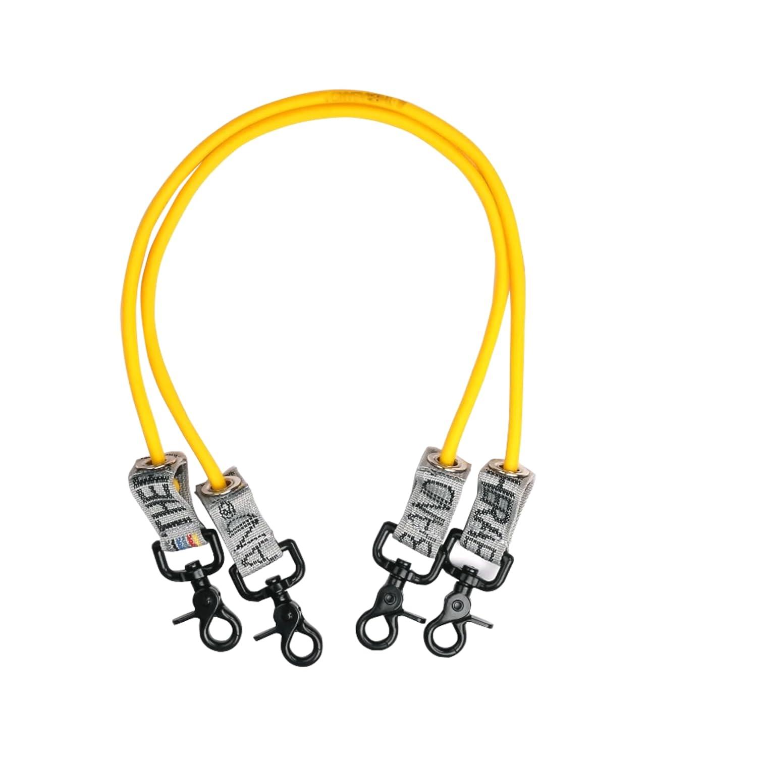 imageTHERABAND Wellness Station Professional Latex Resistance Tubing With Connectors for Physical Therapy Exercise Station for Rehab Pilates Set of 2 12 Inch Blue Extra Heavy Intermediate Level 2Yellow Thin