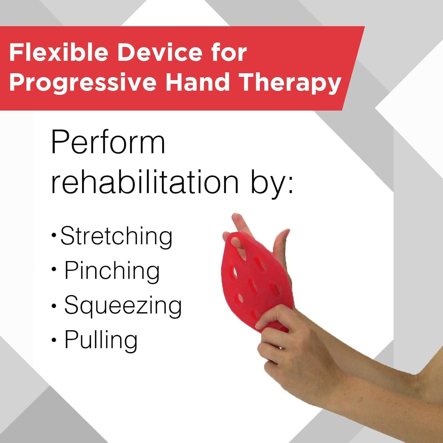 imageTheraBand 11853 Hand Xtrainer NonLatex Hand Exerciser for Progressive Hand Therapy Strengthen Fingers Hands and Forearms Grip Trainer Strengthener Helps Relieve Joint Pain Red Soft Beginner