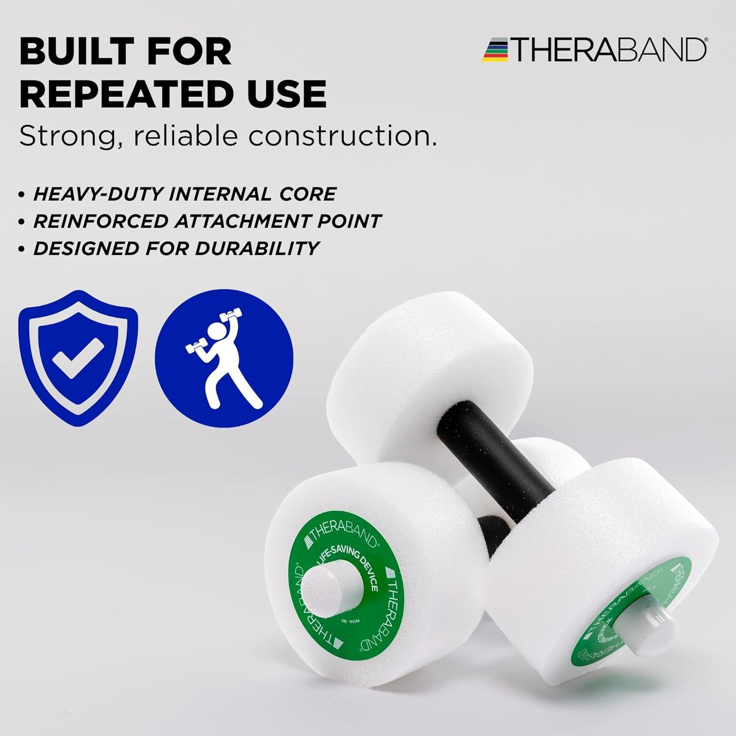 imageTheraBand Aquatic Exercise DumbellsHand Bars One Pair Medium Disc Size 12 x 25