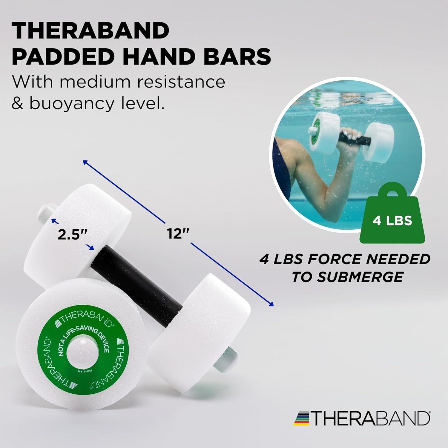 imageTheraBand Aquatic Exercise DumbellsHand Bars One Pair Medium Disc Size 12 x 25