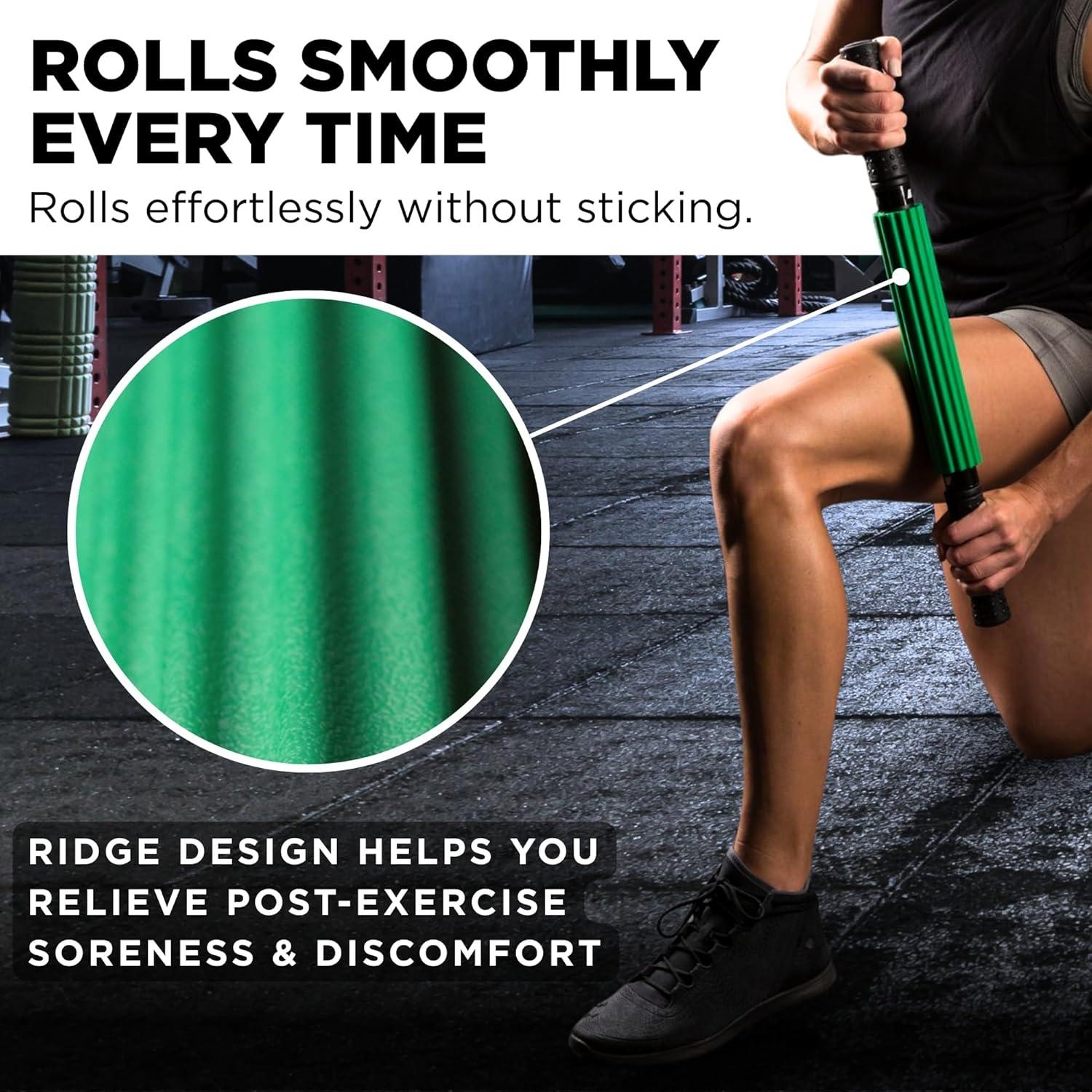 imageTheraband 13076 Muscle Roller Stick for SelfMyofascial Release Deep Tissue Massage Rolling Pin Trigger Point Release and Muscle Soreness Old Version One Size