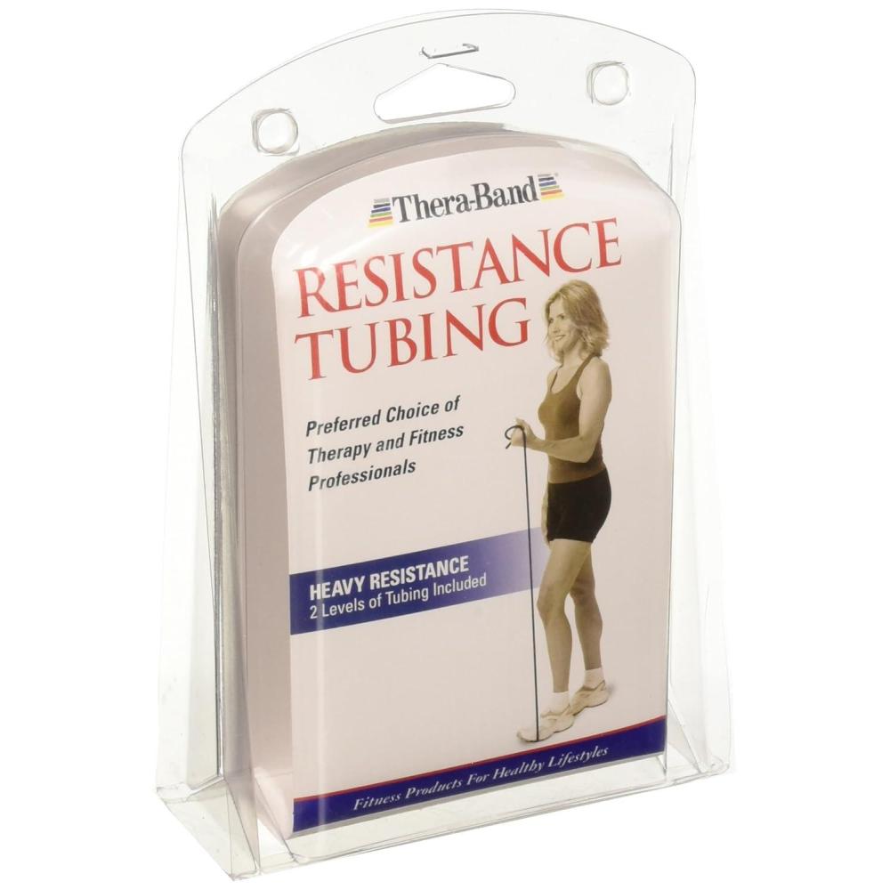 imageTHERABAND 21313 Professional Resistance Tube Blue amp Black Heavy 5 Length