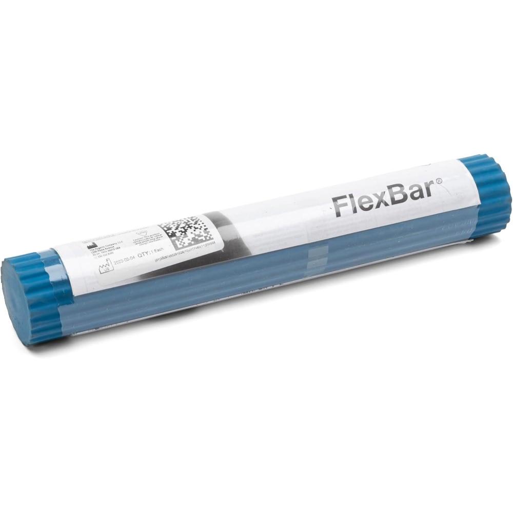 imageTHERABAND FlexBar Tennis Elbow Therapy Bar Relieve Tendonitis Pain amp Improve Grip Strength Resistance Bar for Golfers Elbow amp Tendinitis Blue Heavy Advanced