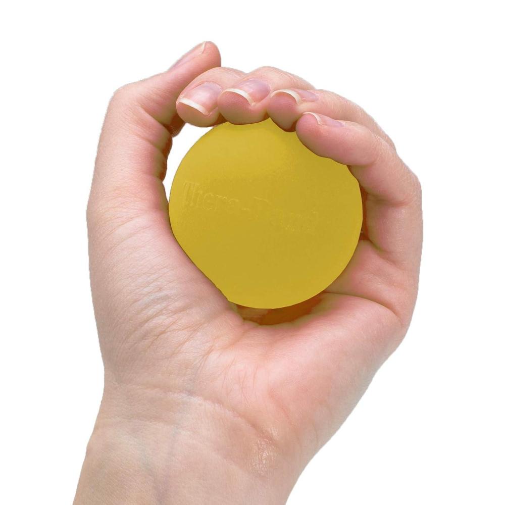 imageTHERABAND Hand Exerciser Ball For Hand Wrist Finger Forearm Grip Strengthening amp Therapy Squeeze Ball to Increase Hand Flexibility amp Relieve Joint Pain Yellow Extra Soft