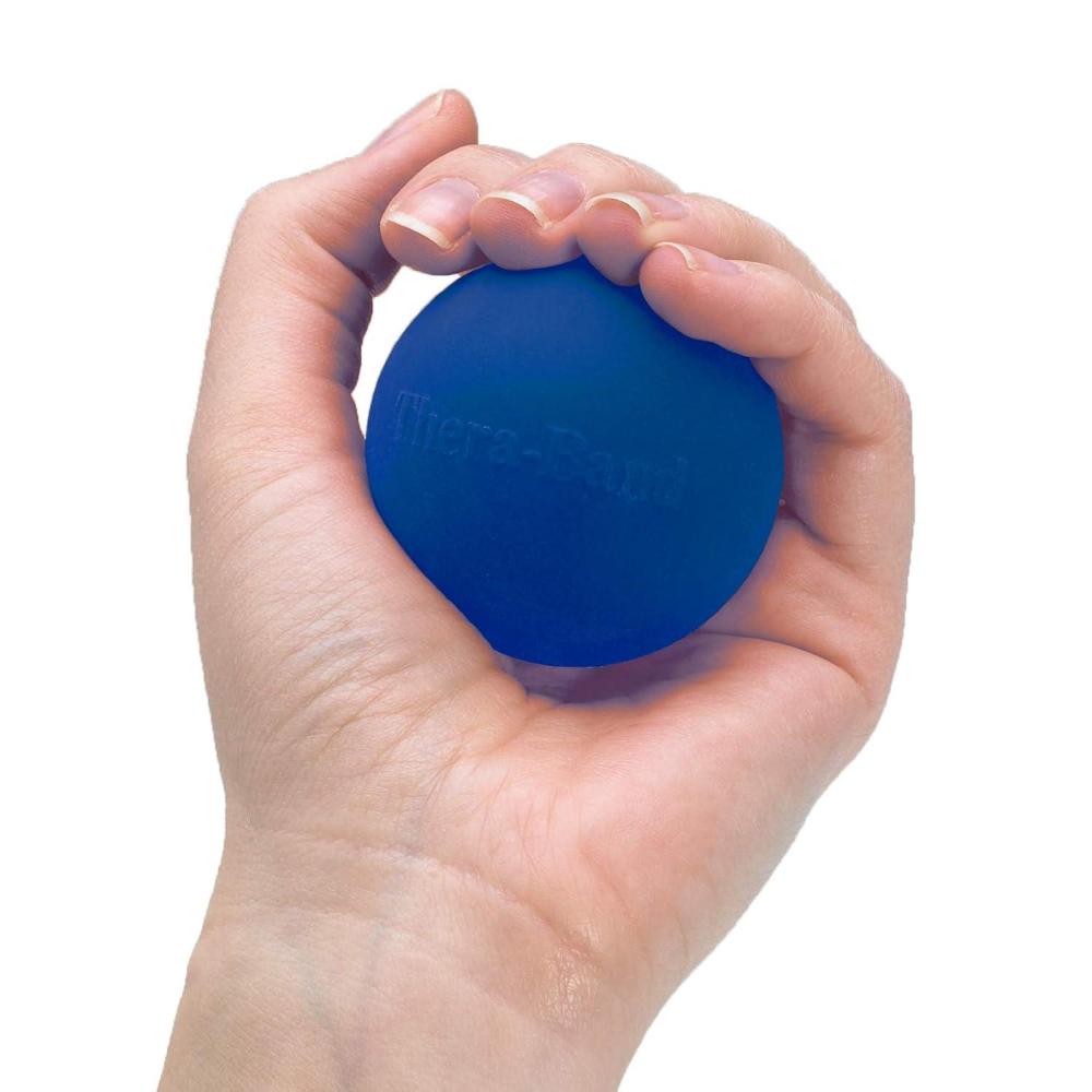 imageTHERABAND Hand Exerciser Ball For Hand Wrist Finger Forearm Grip Strengthening amp Therapy Squeeze Ball to Increase Hand Flexibility amp Relieve Joint Pain Blue Firm