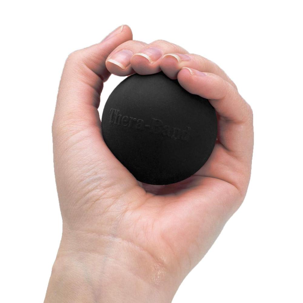 imageTHERABAND Hand Exerciser Ball For Hand Wrist Finger Forearm Grip Strengthening amp Therapy Squeeze Ball to Increase Hand Flexibility amp Relieve Joint Pain Black Extra Firm